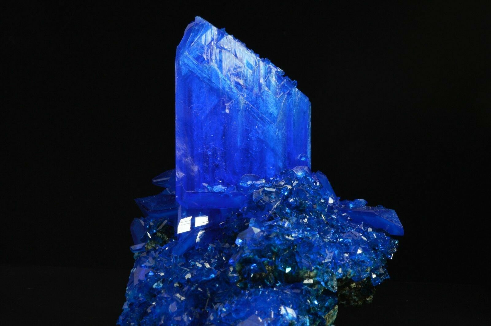 Chalcanthite BIG blue crystal matrix Poland specimen like azurite copper sulfur