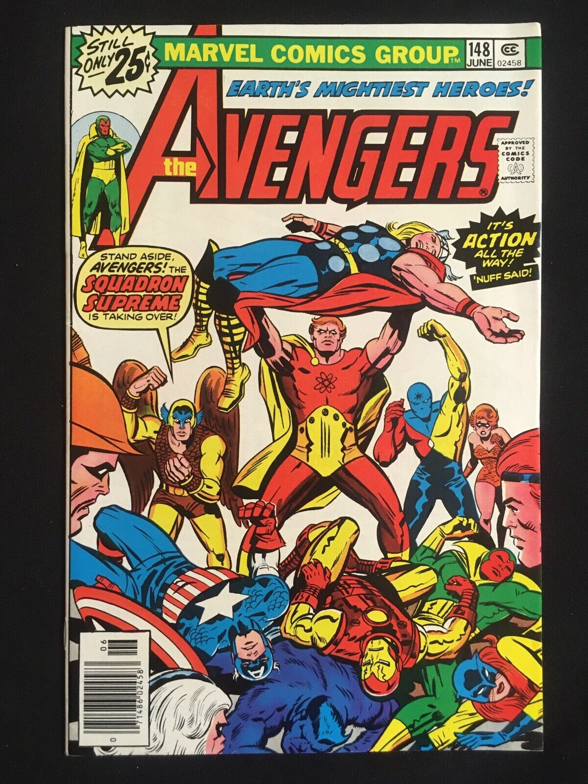 Avengers #148 NM 9.2-9.4 1st Amphibian Perez squadrone supreme Marvel 1976