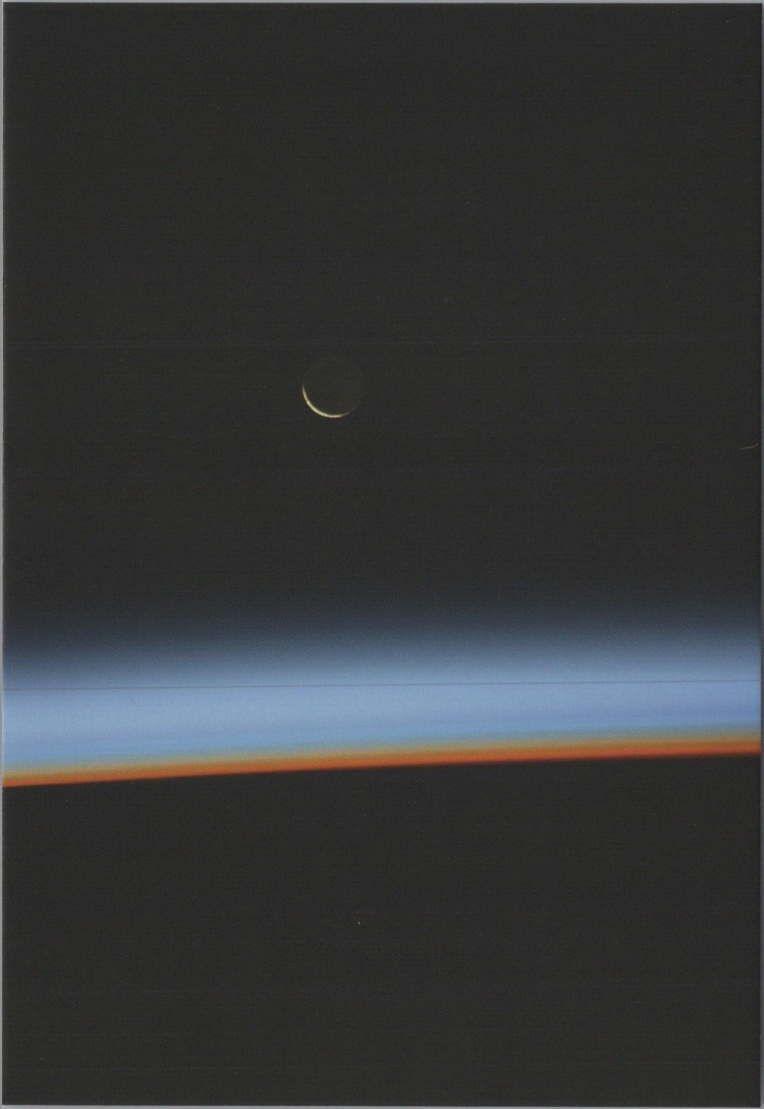 MR ALE NEW NASA Cosmos Postcard Series~ Crescent Moon Koichi Wakata 5722.2