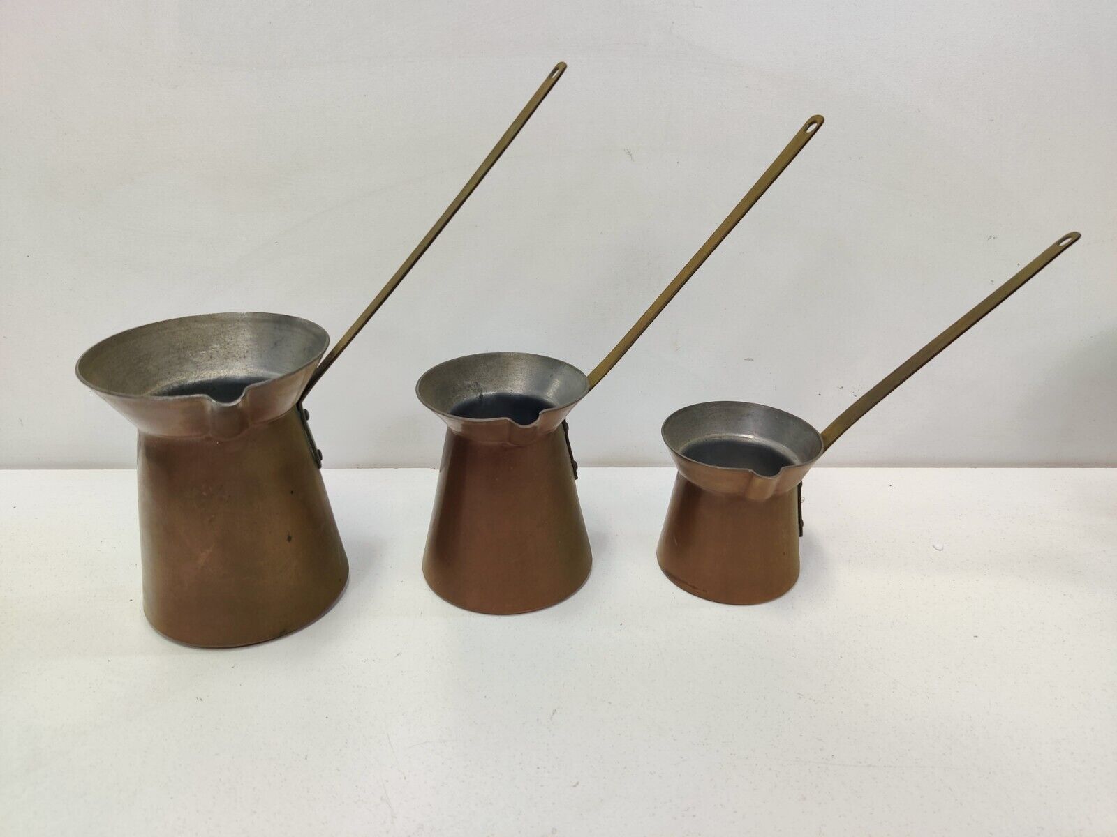 Vintage Brass Pouring Ladle Set