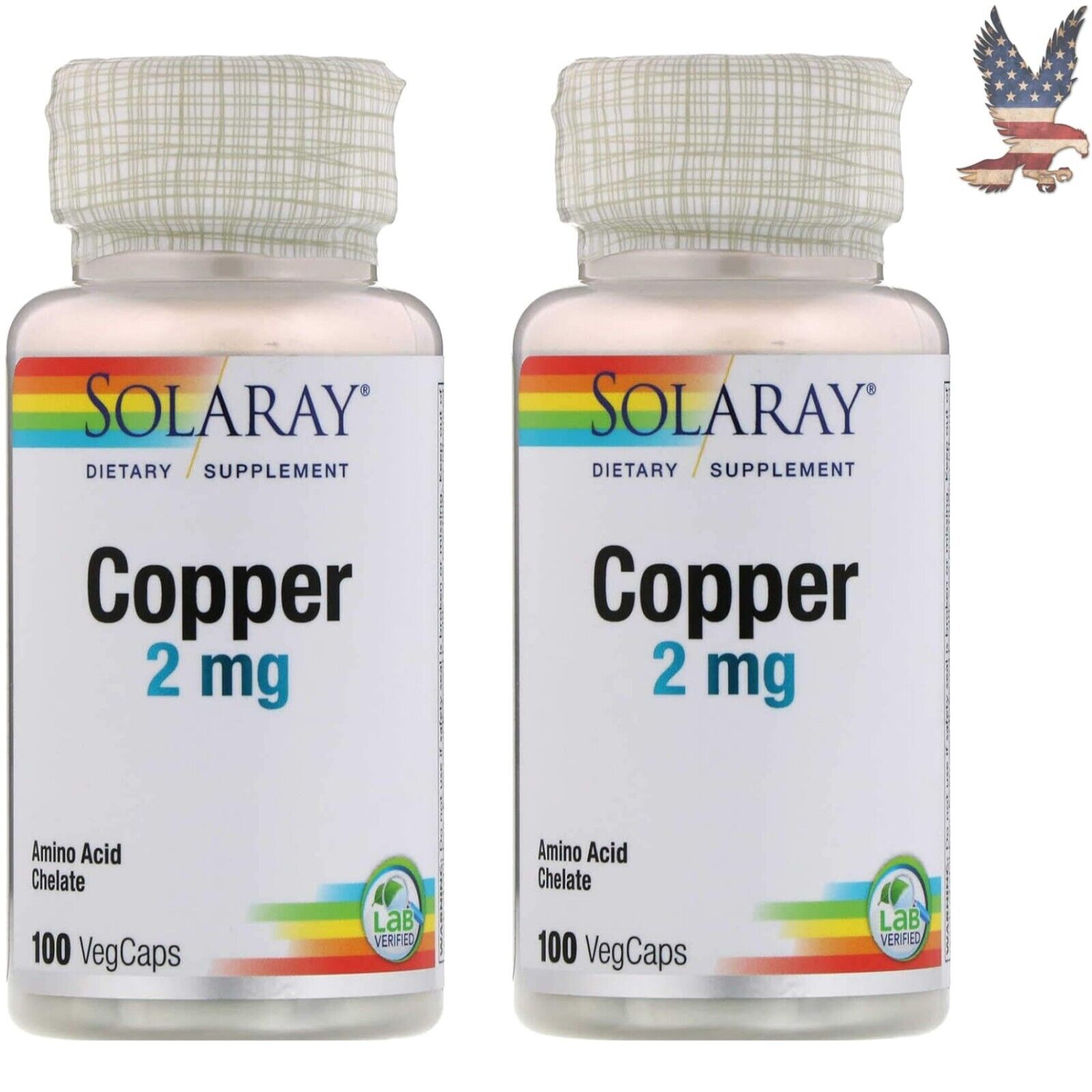 Nutrient-Rich Premium Copper Capsules - Vitality Support - 100 Count x 2 Pack