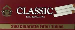 Classic Red Full Flavor King Size 200 Tubes Per Box Tobacco Cigarette [10-Boxes]