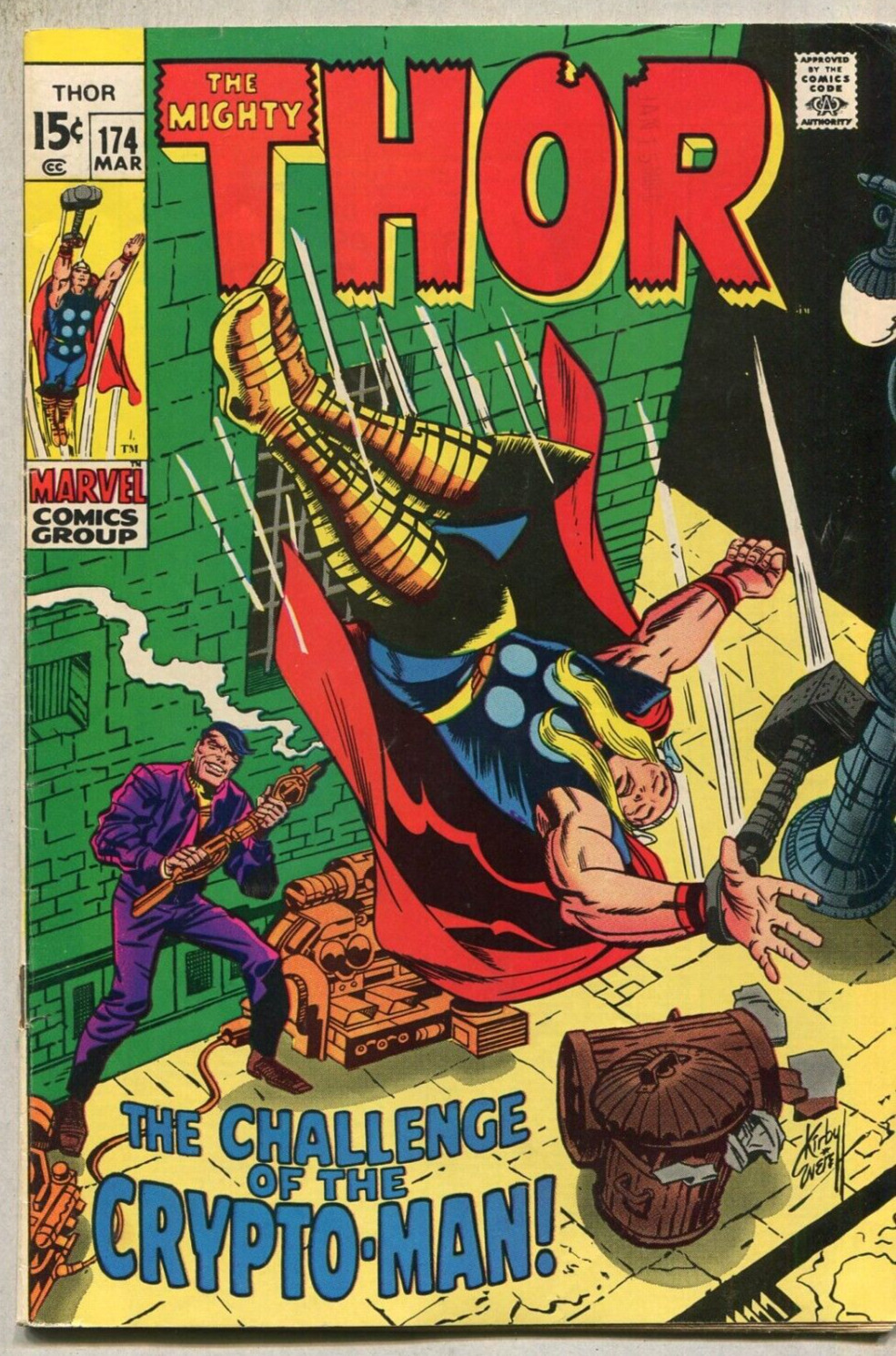 The Mighty Thor #174  FN/VF  1st Crypto Man   Marvel Comics SA