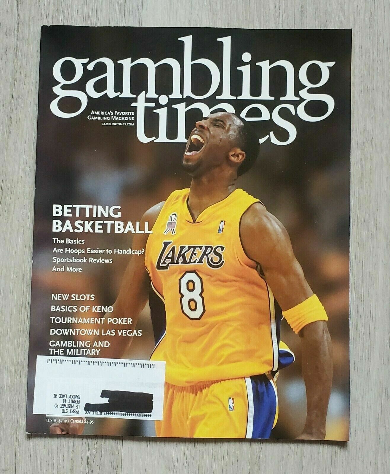 Gambling Times 2002 Magazine Basketball Betting Kobe Bryant 