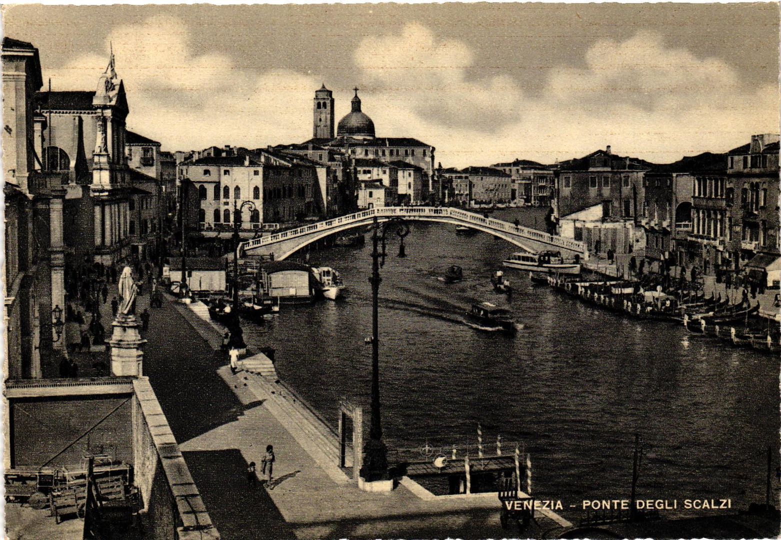 Vintage Postcard 4x6- Venezia - The Bridge of the Scalzi