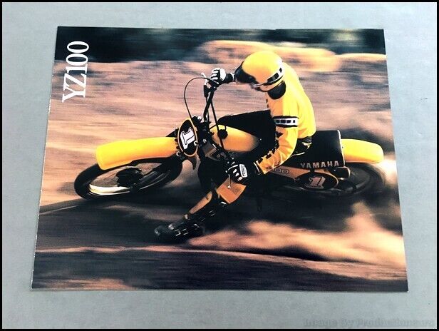 1981 Yamaha YZ100 Motorcycle Dirt Bike Vintage Original Sales Brochure Folder