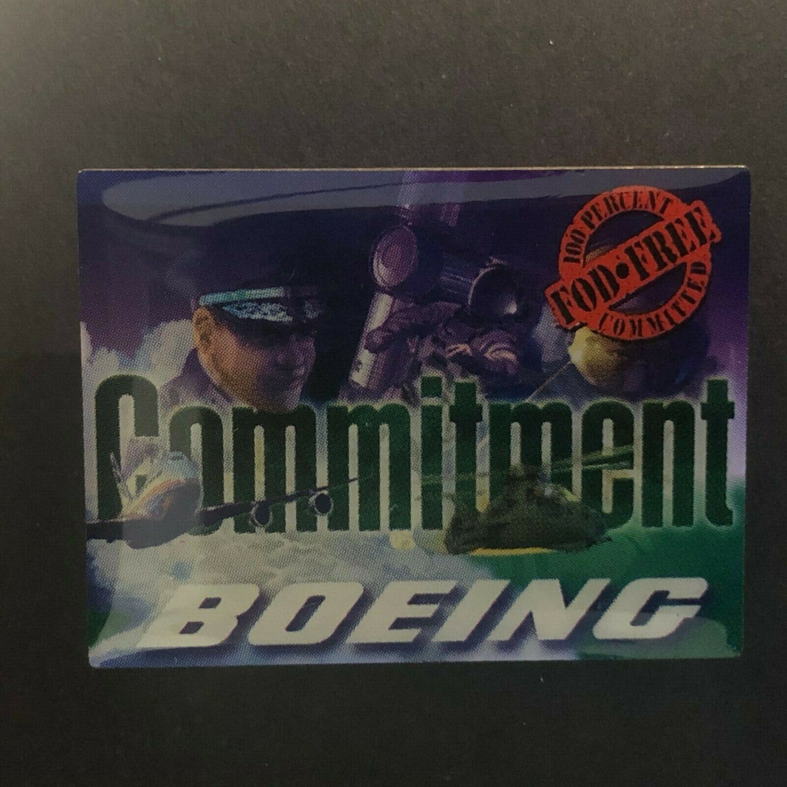 Official NASA Boeing Commitment 100% FOD Free Lapel Pin VGC NOS