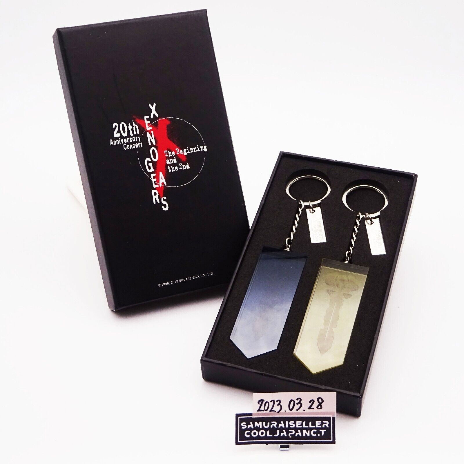 Xenogears 20th Anniversary Concert Memory Cube Crystal Keychain 2 Set Key Ring