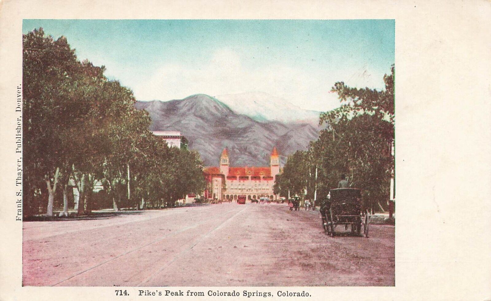 LP60  Colorado Springs Pike\'s Peak Old View 1906  Postcard