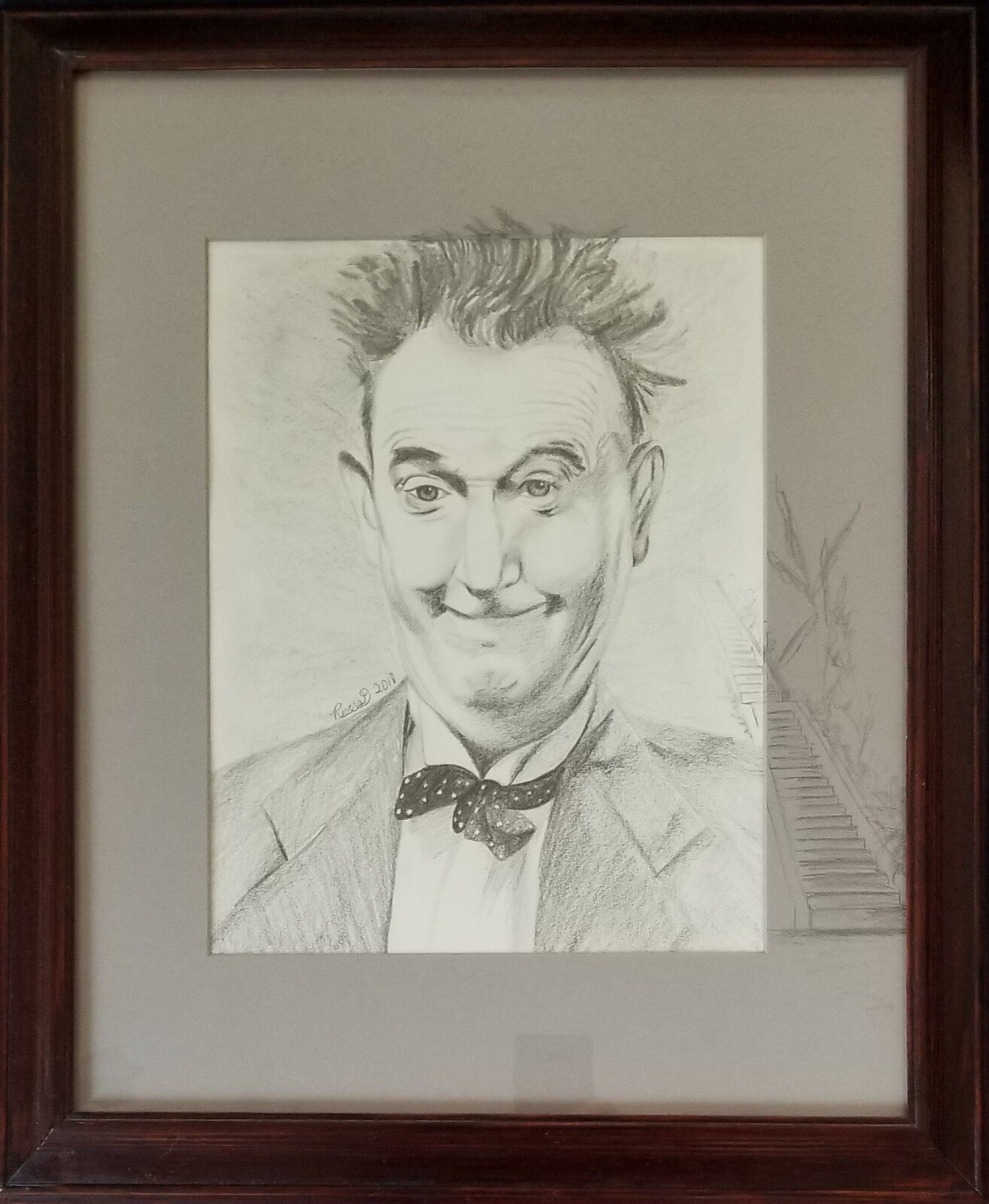 Pencil portrait of Stan Laurel