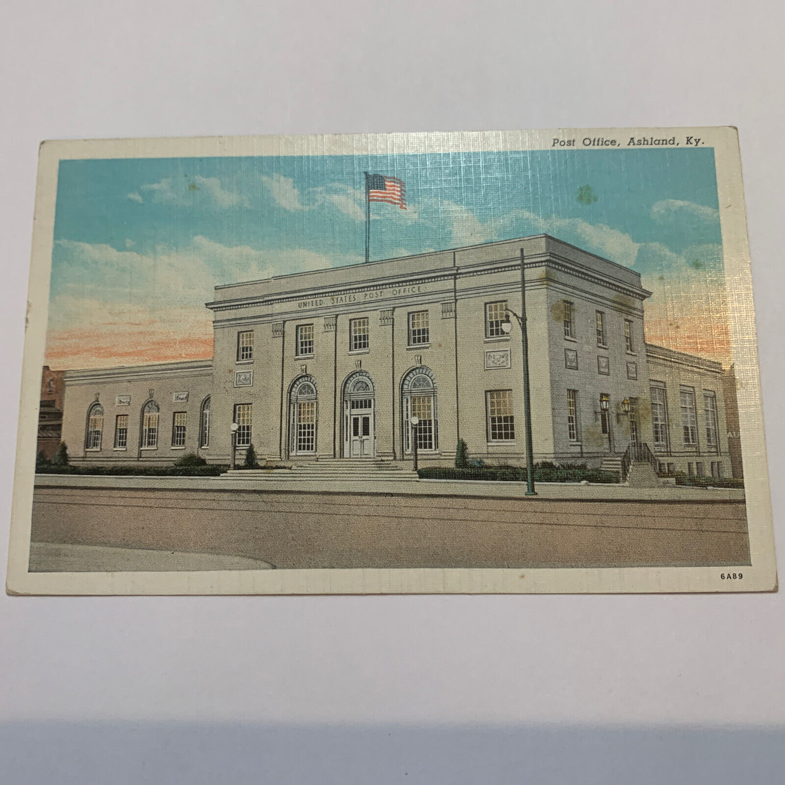 Vintage ASHLAND KY Kentucky Post Office Postcard