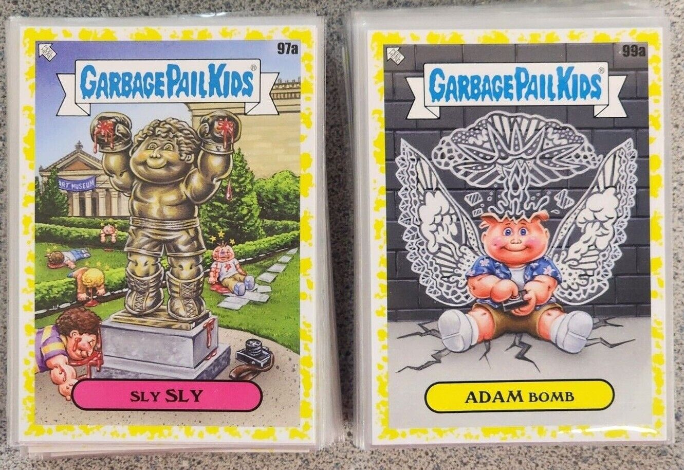Garbage Pail Kids GPK Goes on Vacation Pick a Card,  Phlegm Yellow parallel.