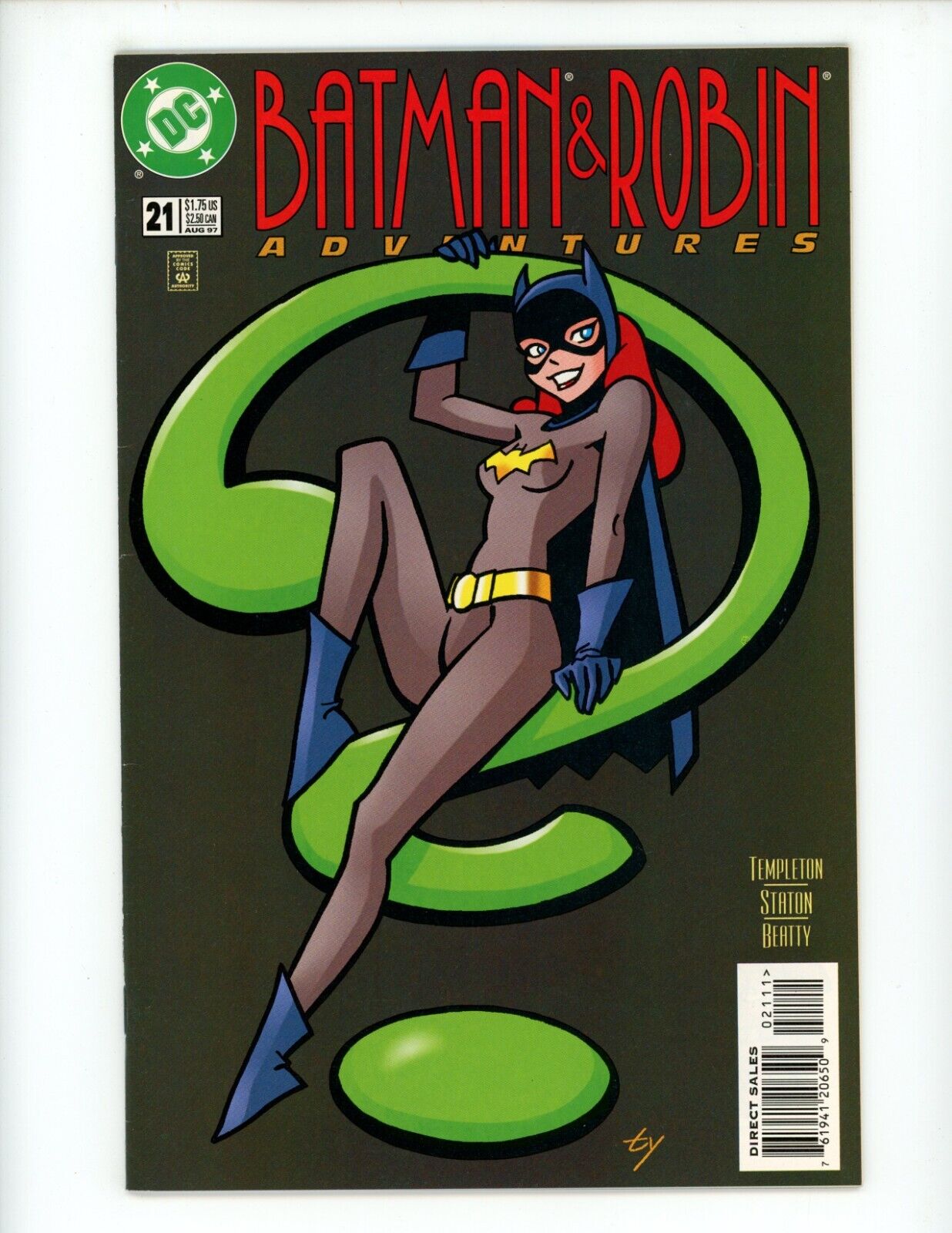 Batman and Robin Adventures #21 Comic Book 1997 VF DC Batgirl Cover