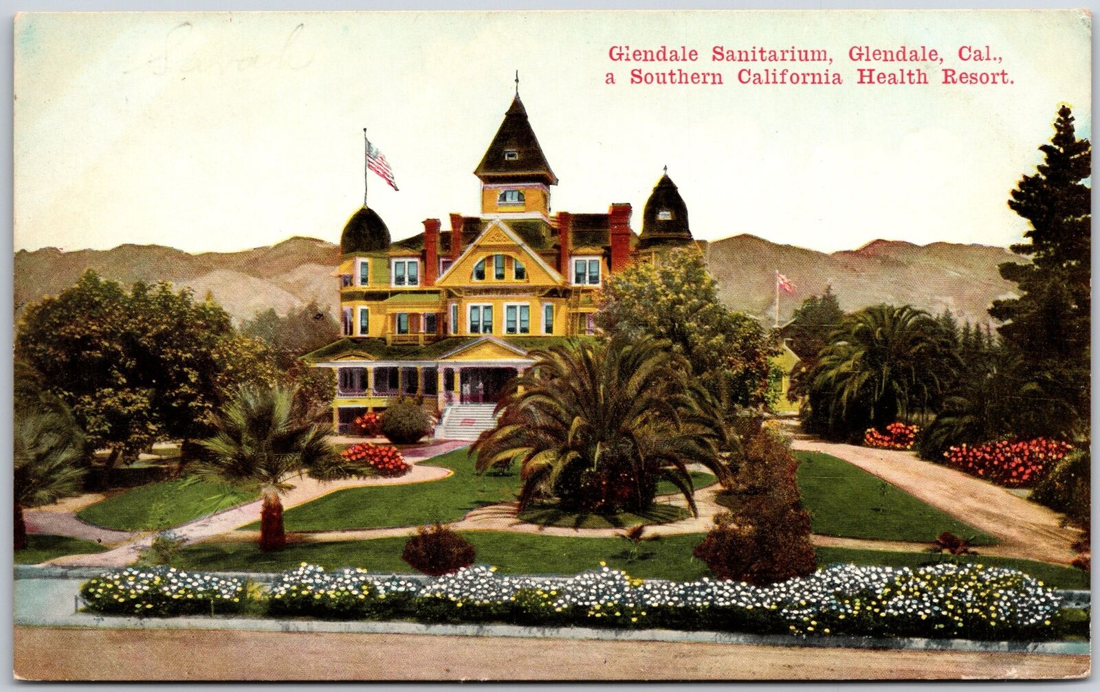 Glendale CA-California, Southern Sanitarium Health Resort, Vintage Postcard