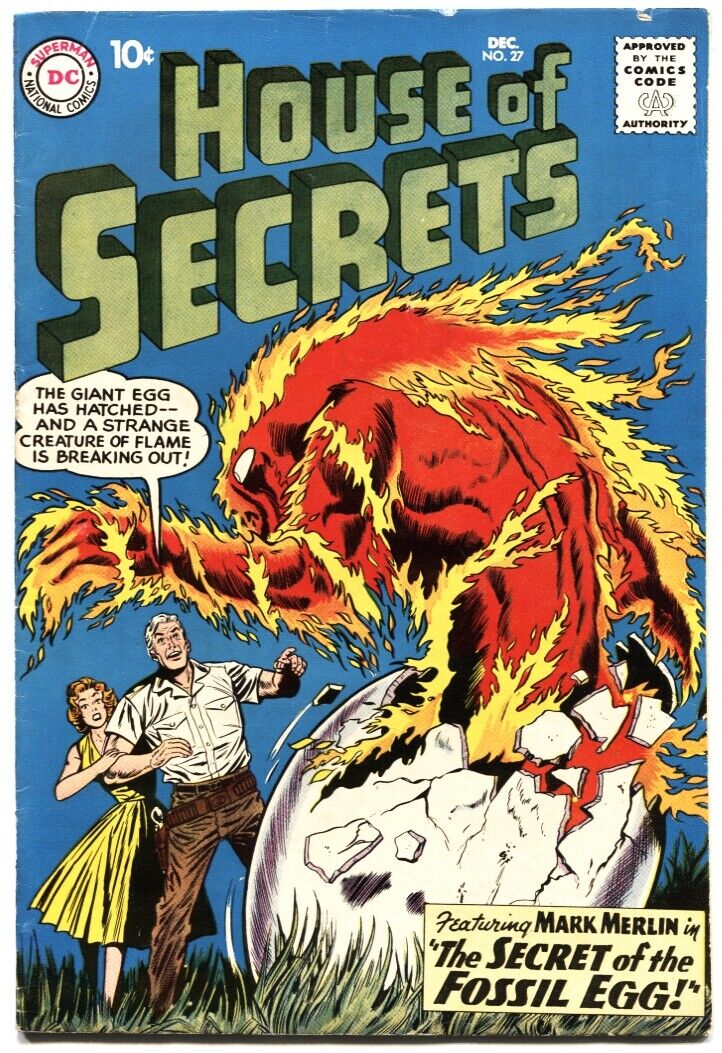 HOUSE OF SECRETS #27-1959-HUMAN TORCH COVER-MYSTERY & SCIENCE FICTION-HORROR
