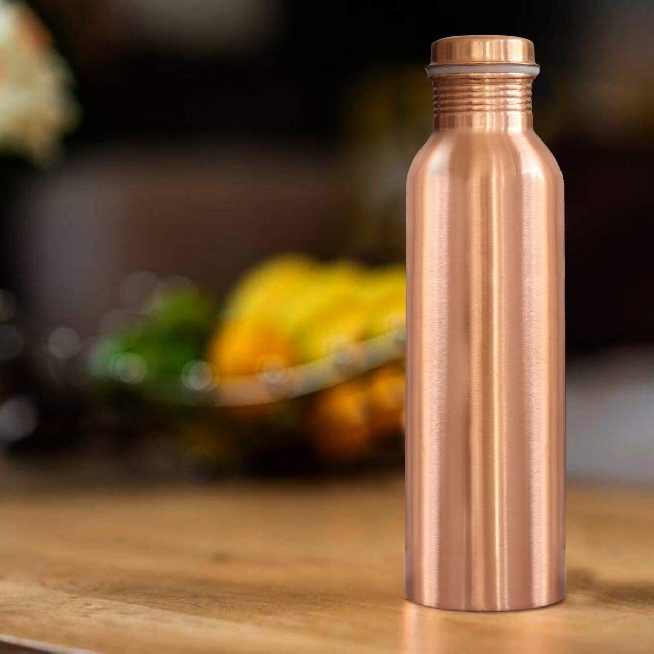 Indian Pure Copper Water Bottle No Joint, 100% 1 Liter