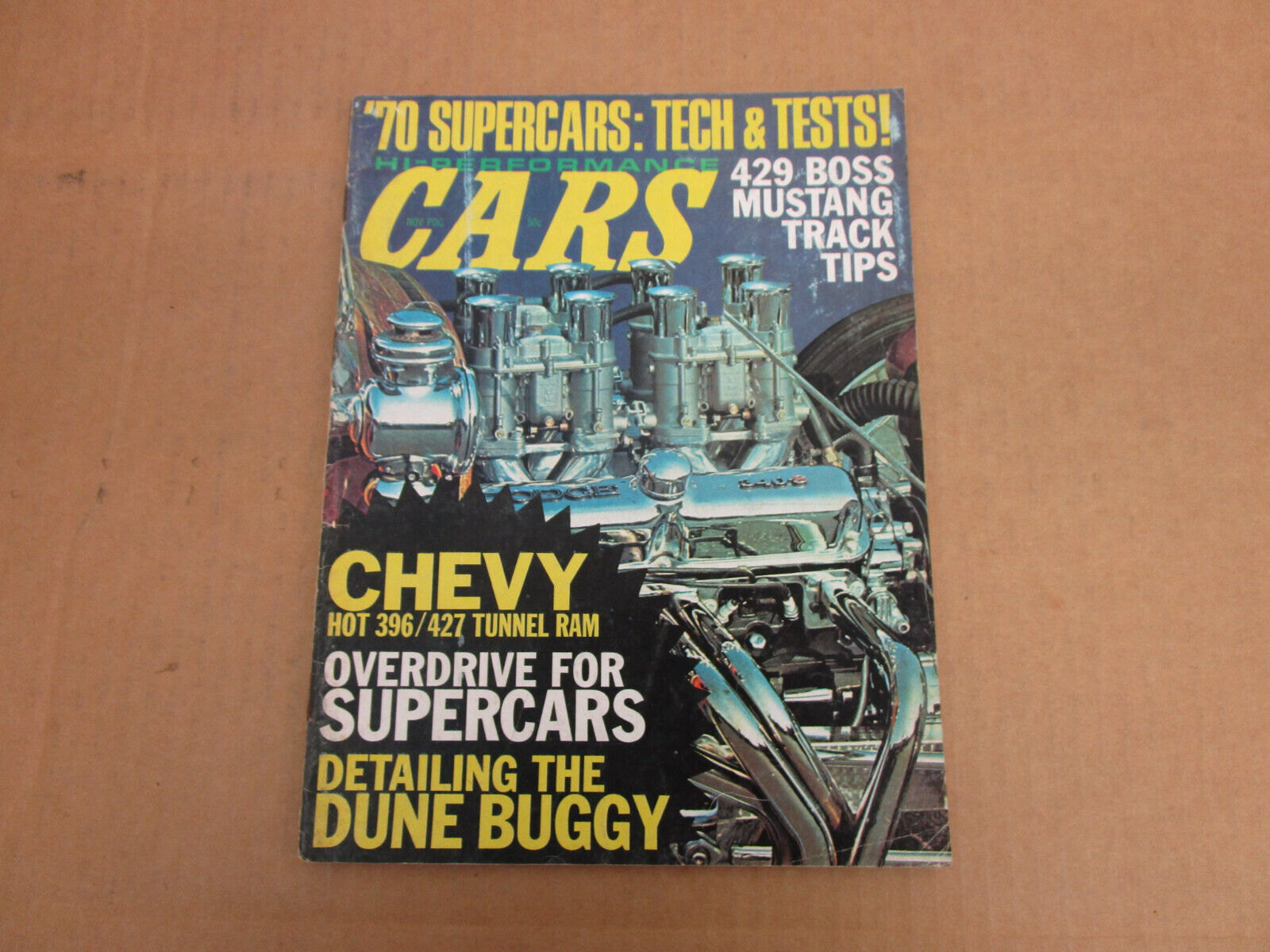 HI-PERFORMANCE CARS magazine November 1969 drag race muscle Chevrolet Daytona