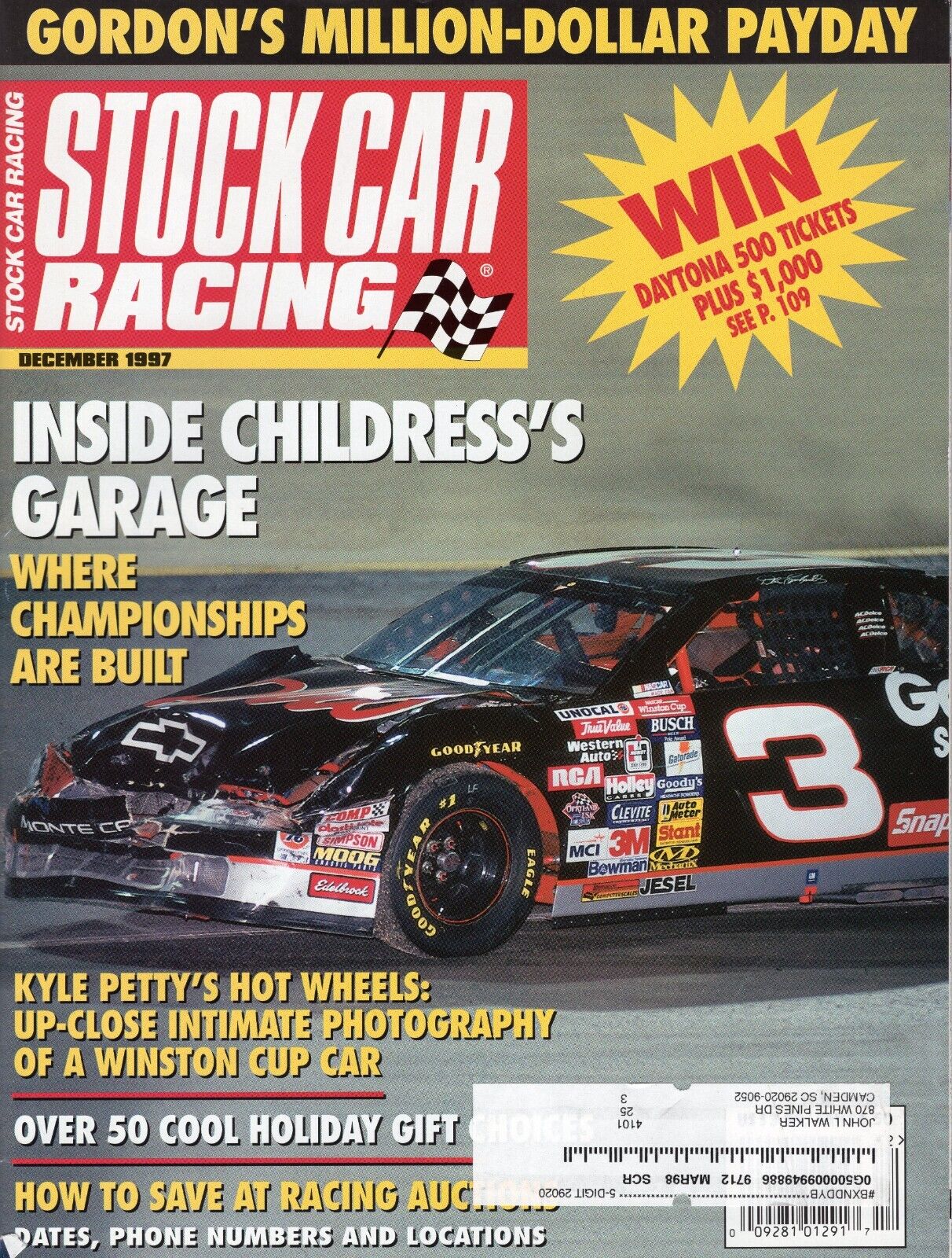 STOCK CAR RACING 1997 DEC - The World 100 - Donnie Moran, Southern 500, *