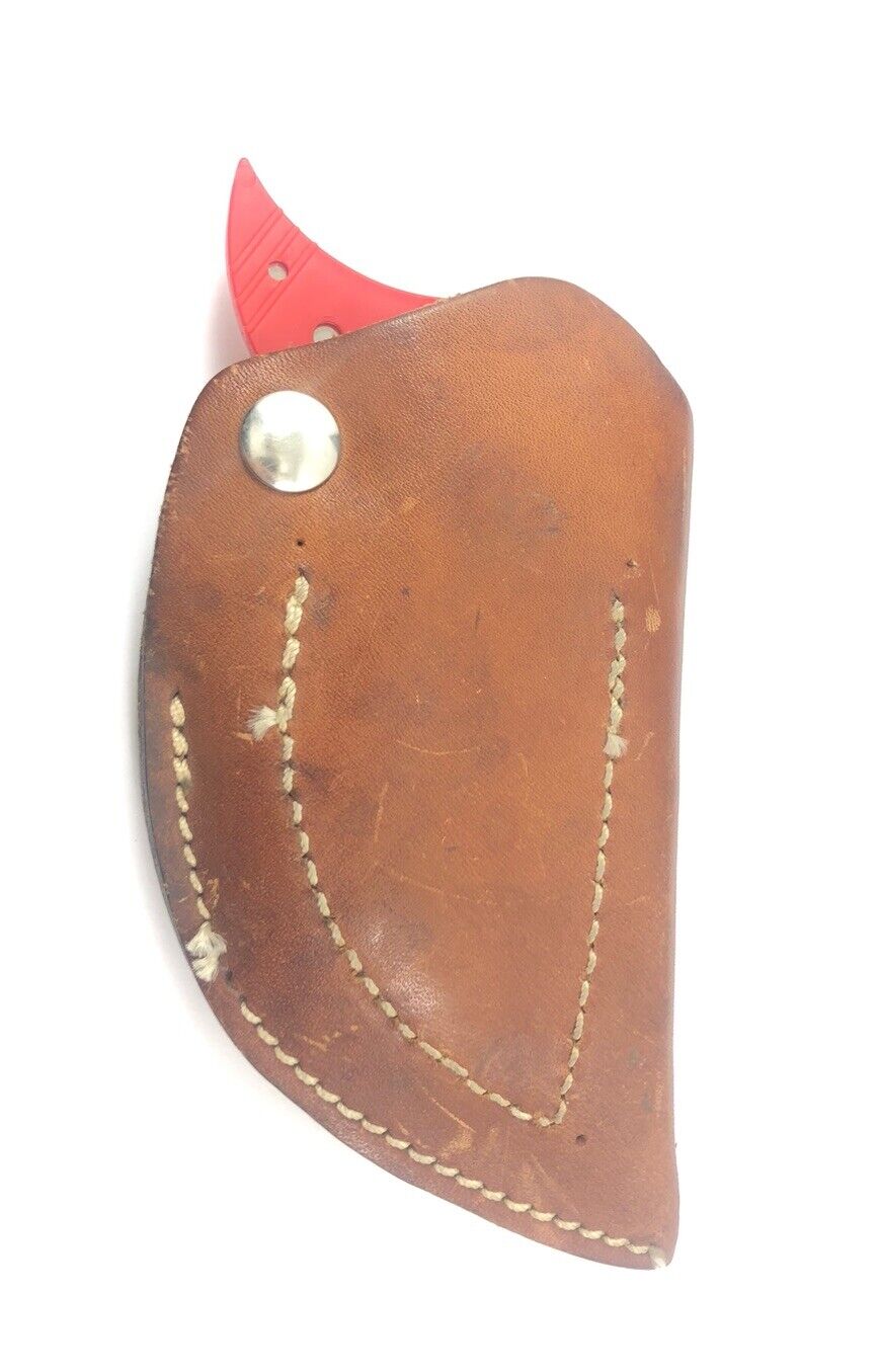 Wyoming Gut Hook Hunting Knife With Leather Sheath Wits 2” Belts 1451-RX