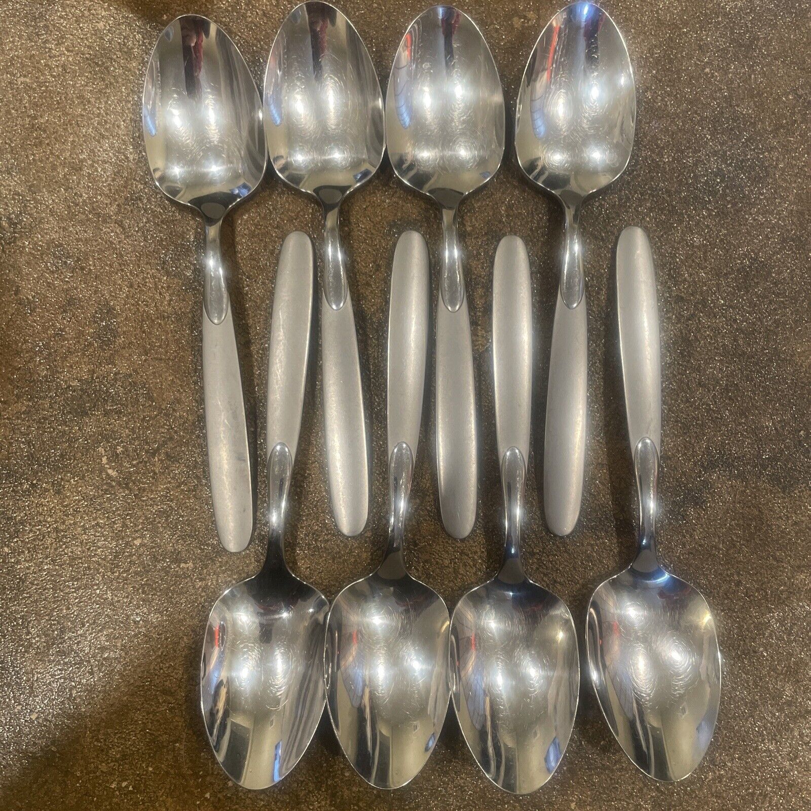 Oneida Stainless PARADOX Set of 8 Large Soup Spoon Used USA