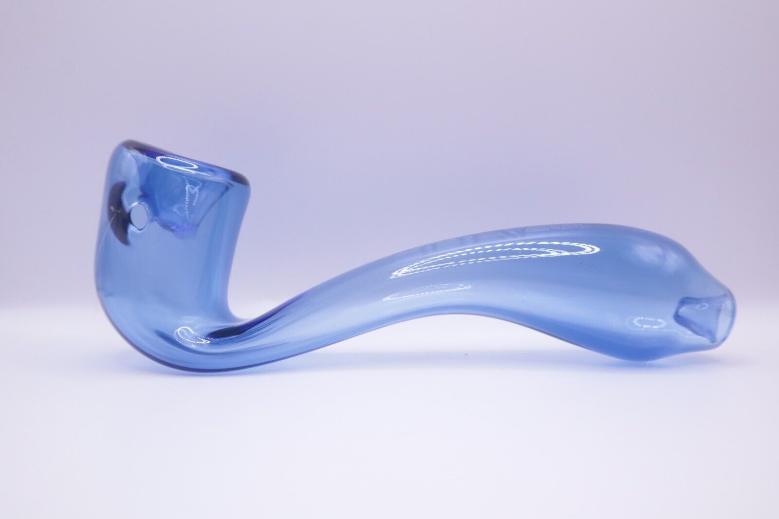 GRAV 6 Inch Classic Glass Sherlock Blue Clear Colored Glass Pipe