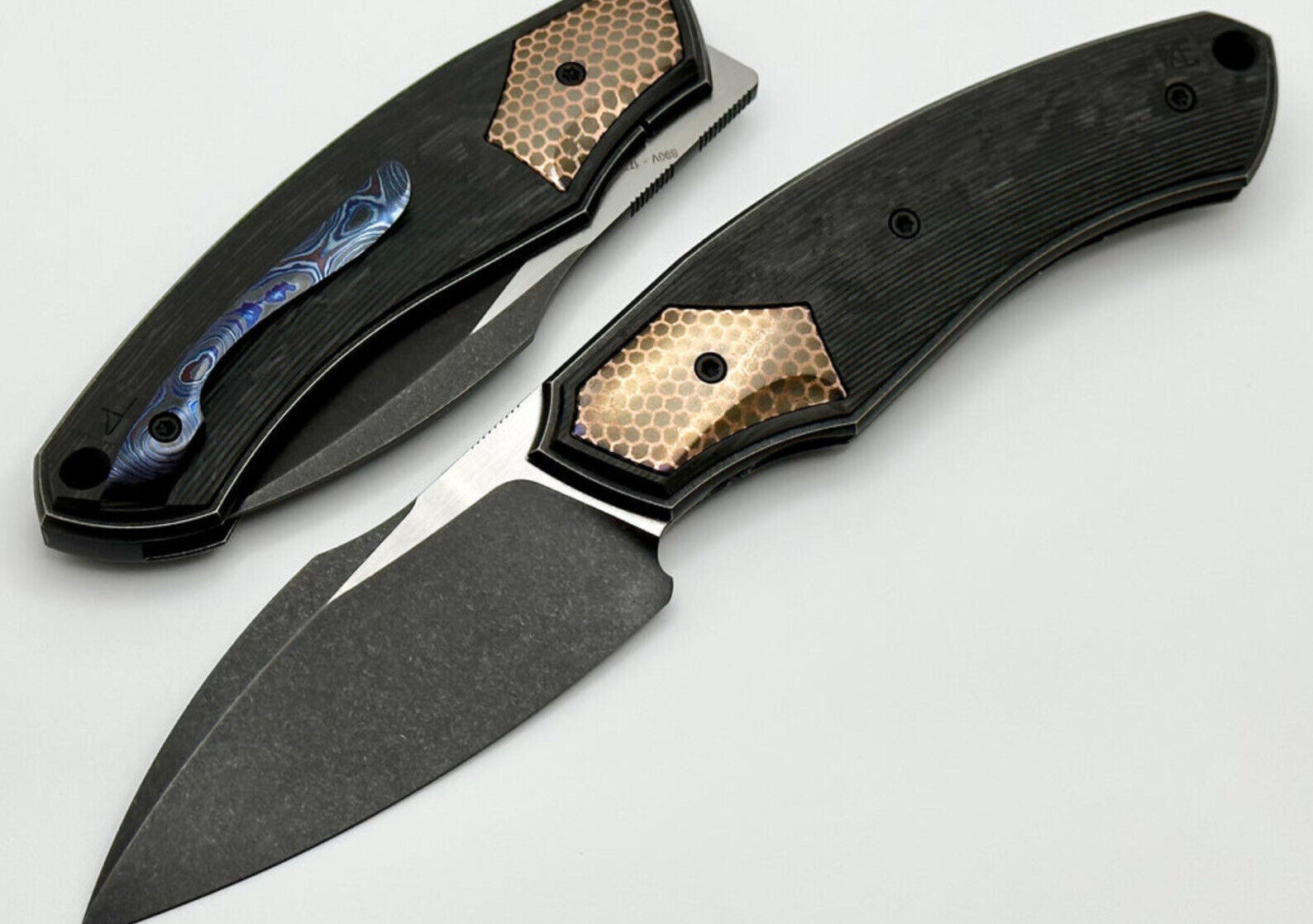 Custom Knife Factory David Lespect Davless - Zircuti / Carbon Fiber / S90V