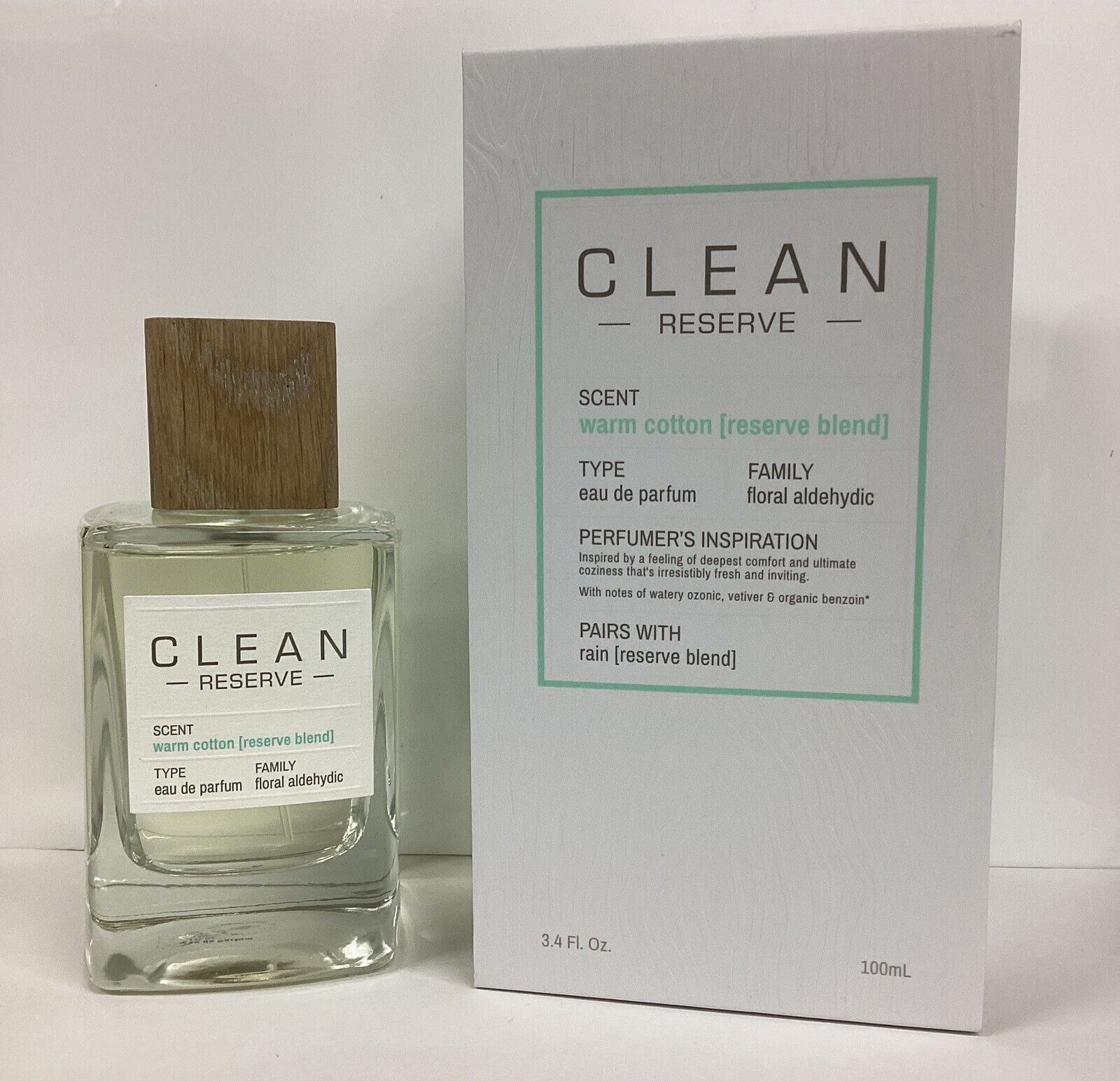 Clean Warm Cotton [reserve Blend] Eau De Parfum 3.4oz As Pictured New