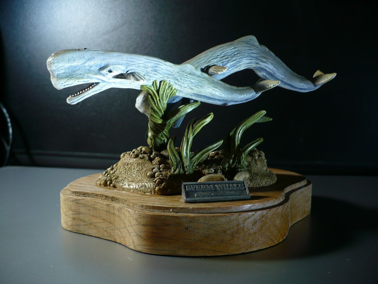 Vintage Hand cast Conan Scanland Pewter - Sperm Whale hand painted 1980\'s