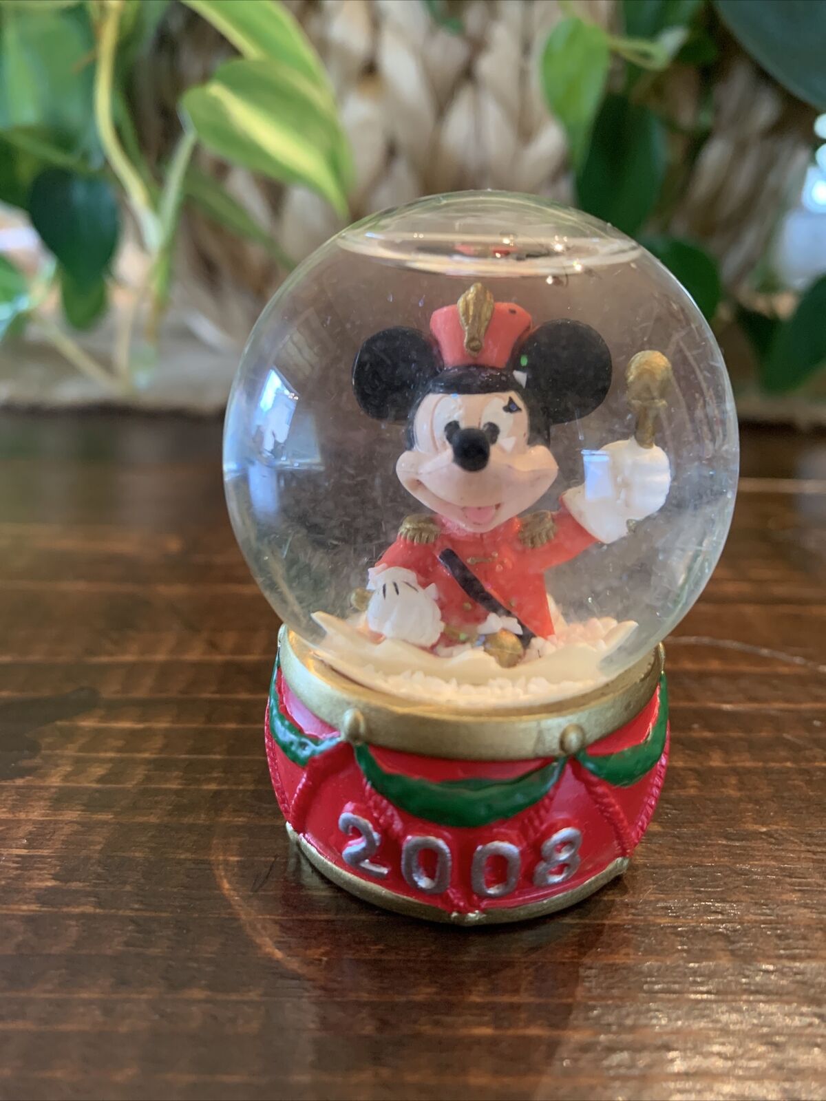 Disney JC Penny 2008 Mickey Mouse Christmas Mini Snow Globe 