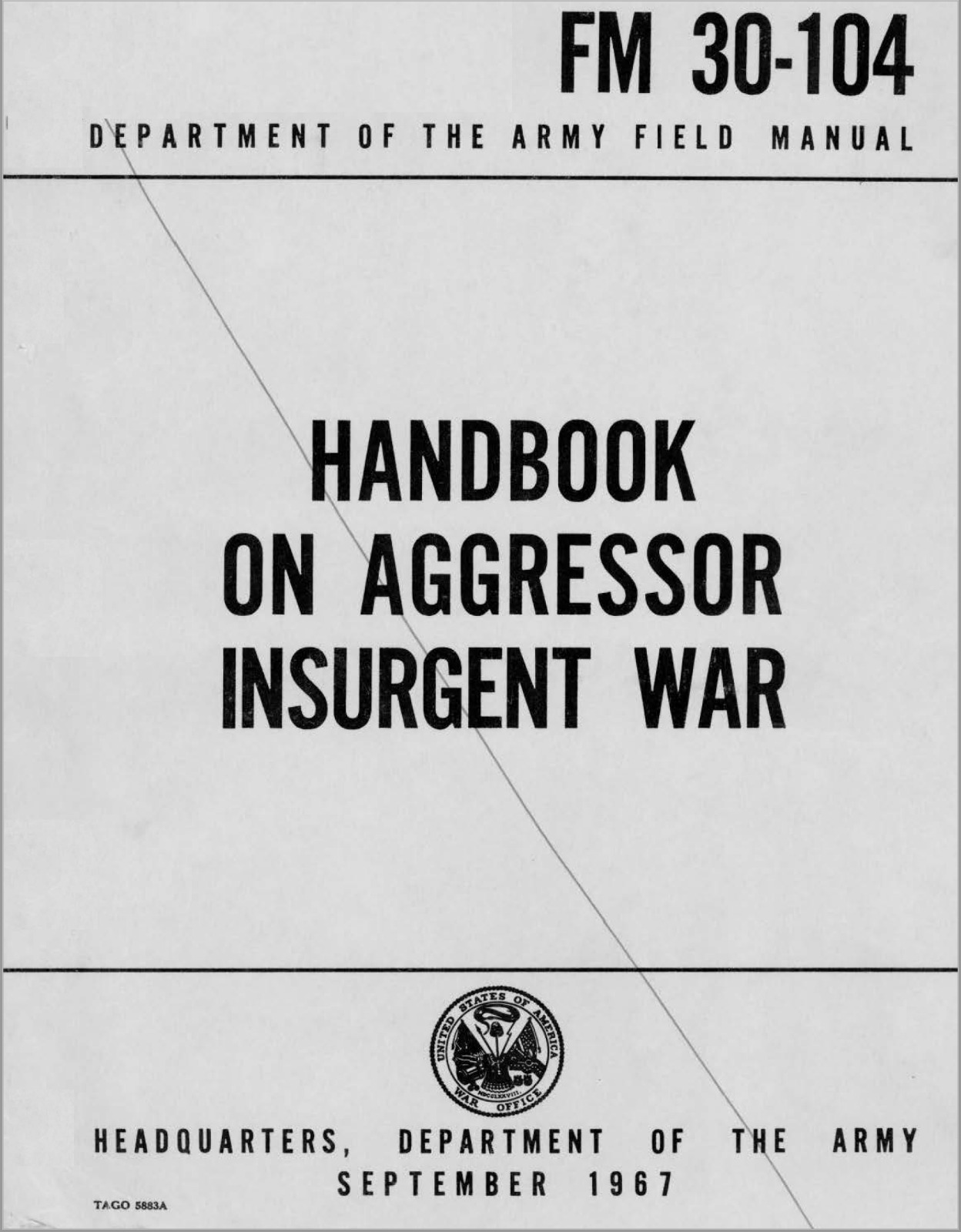 89 Page 1967 FM 30-104 Handbook Aggressor Insurgent War OPFOR Manual on Data CD