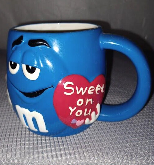 Blue M&M Sweet On You Heart Galerie Collectible Mug