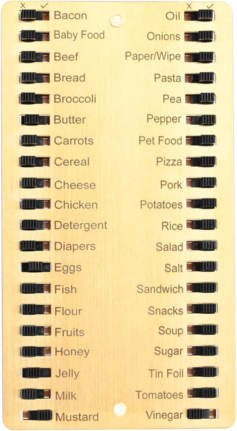 Magnetic Metal Grocery List, Shopping Home Reminder Tool, Reusable Shopping List