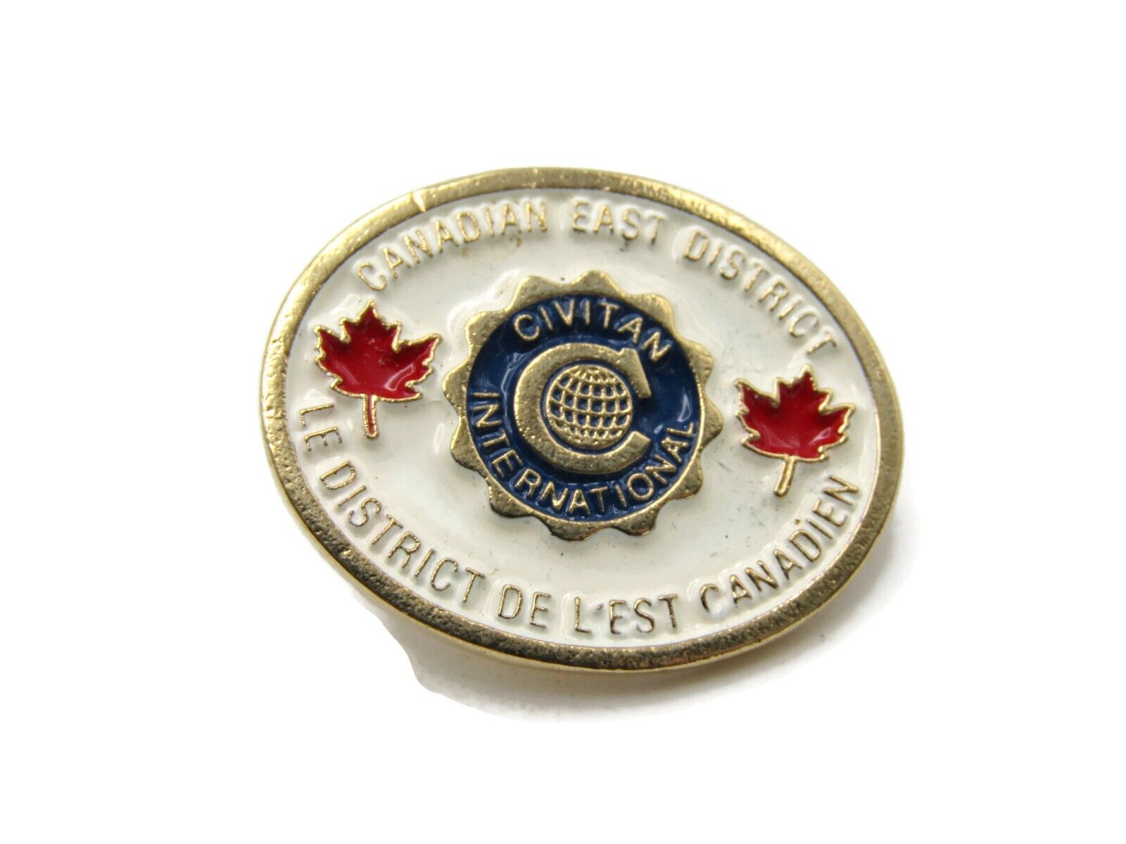 Civitan International Pin Canadian East District Gold Tone