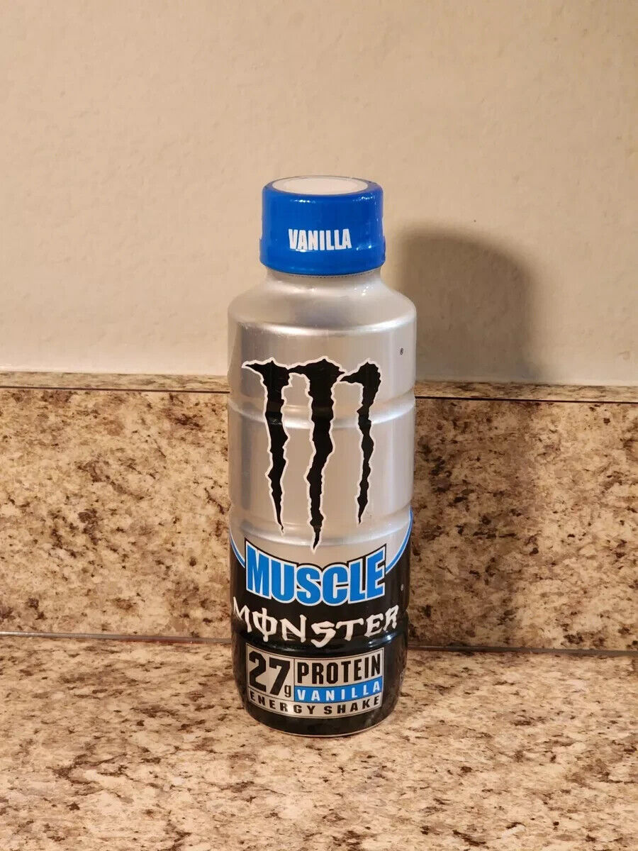 Monster Energy Muscle Vanilla Protein Shake Full 15oz Bottle DISCONTINUED