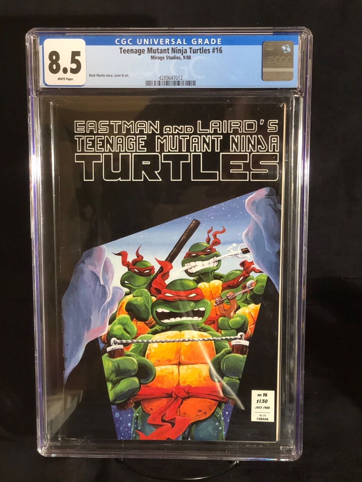 Teenage Mutant Ninja Turtles #16 1988, White Pages, CGC 8.5 EXTREMELY RARE