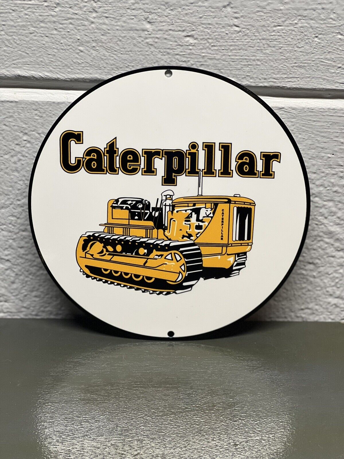 Caterpillar Crawler Metal Sign Tractors Diesel Farm Equipment Gas Oil Service