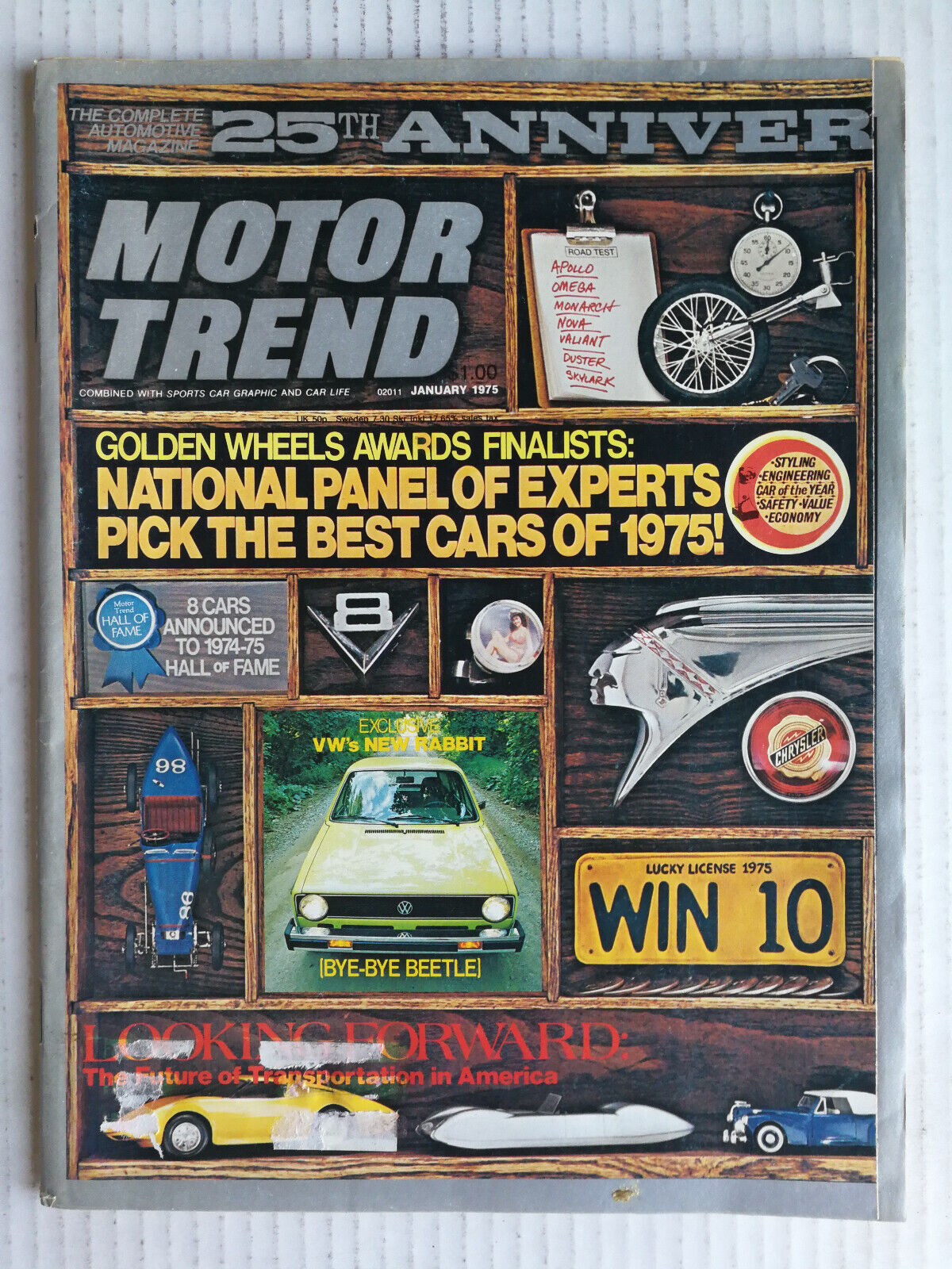 Motor Trend Magazine 1975 - The Complete Year - All 12 Issues