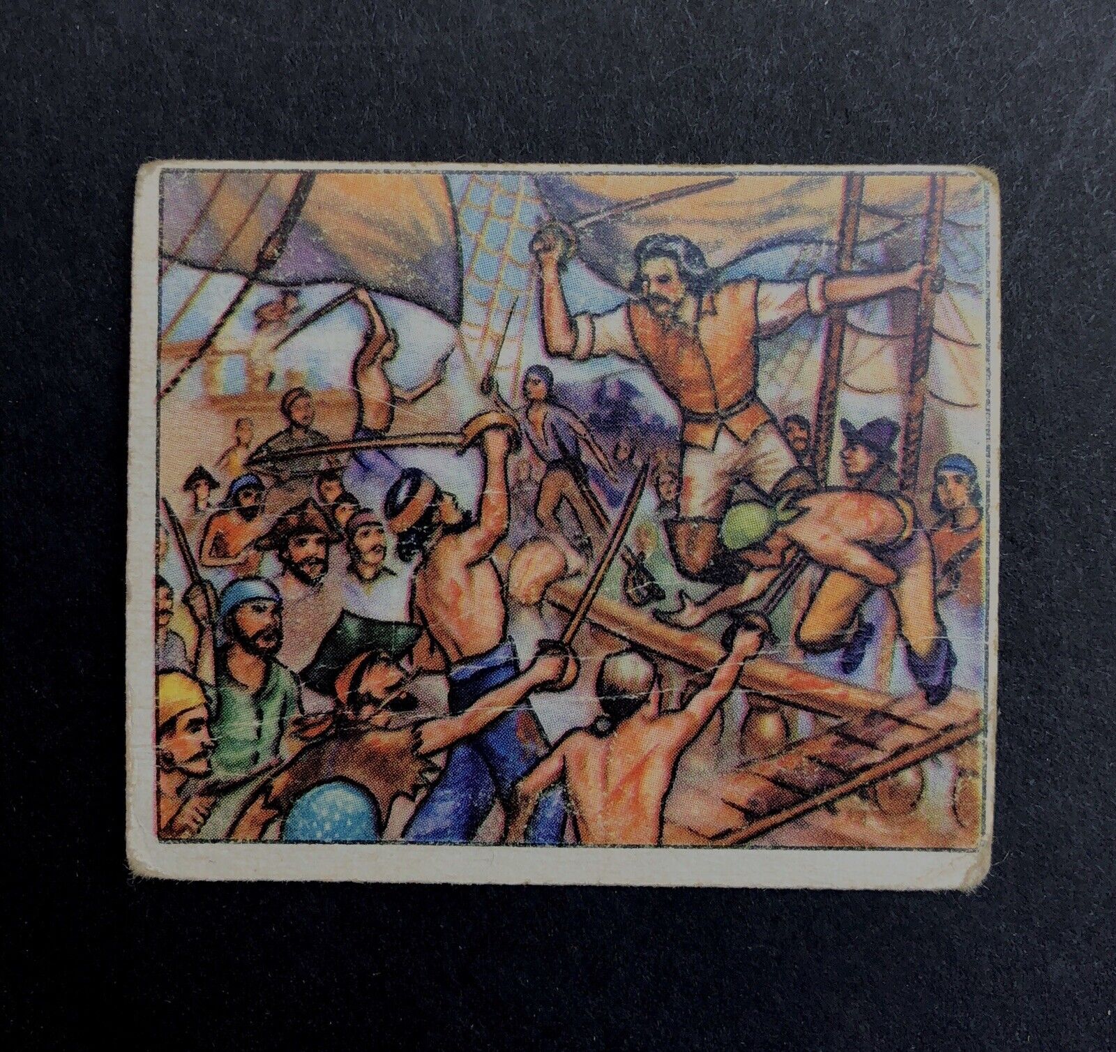 1950 BOWMAN WILD MAN “ PIRACY “ PICTURE CARD NO. 16 First Series