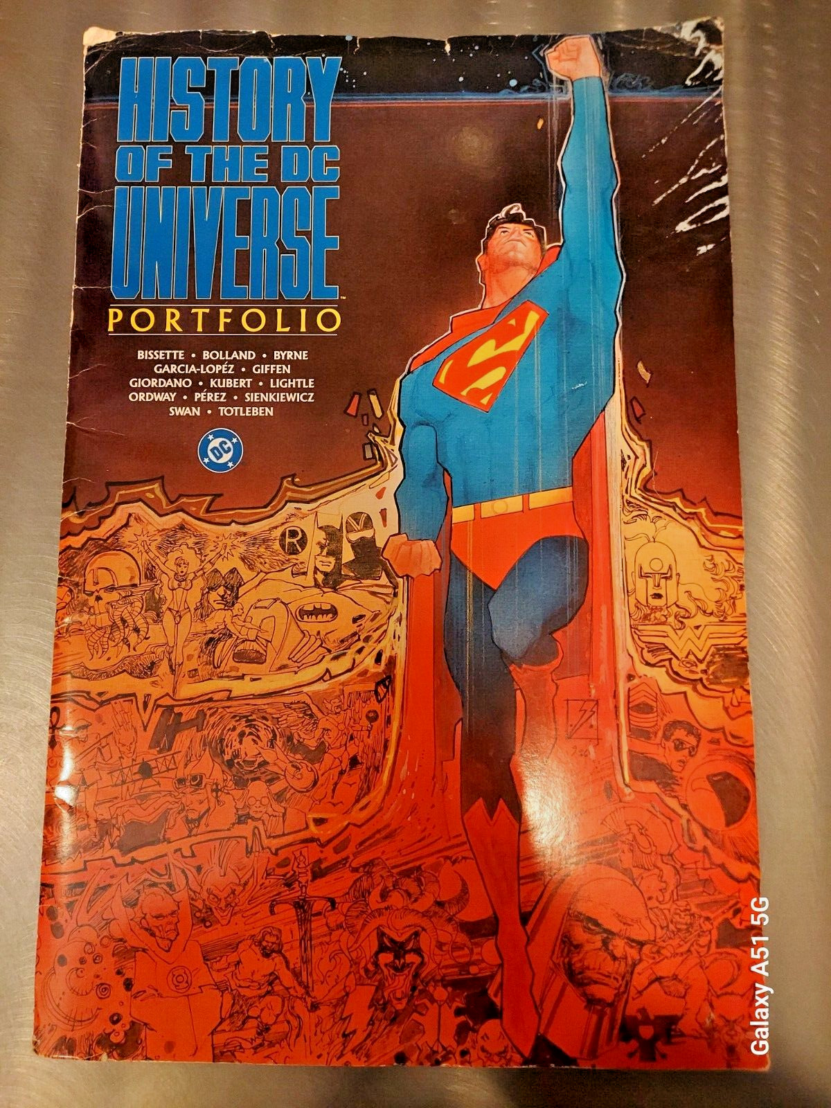 1986 HISTORY OF THE DC UNIVERSE Portfolio- 10 Plates Byrne, Swan, Garcia, Lopez.