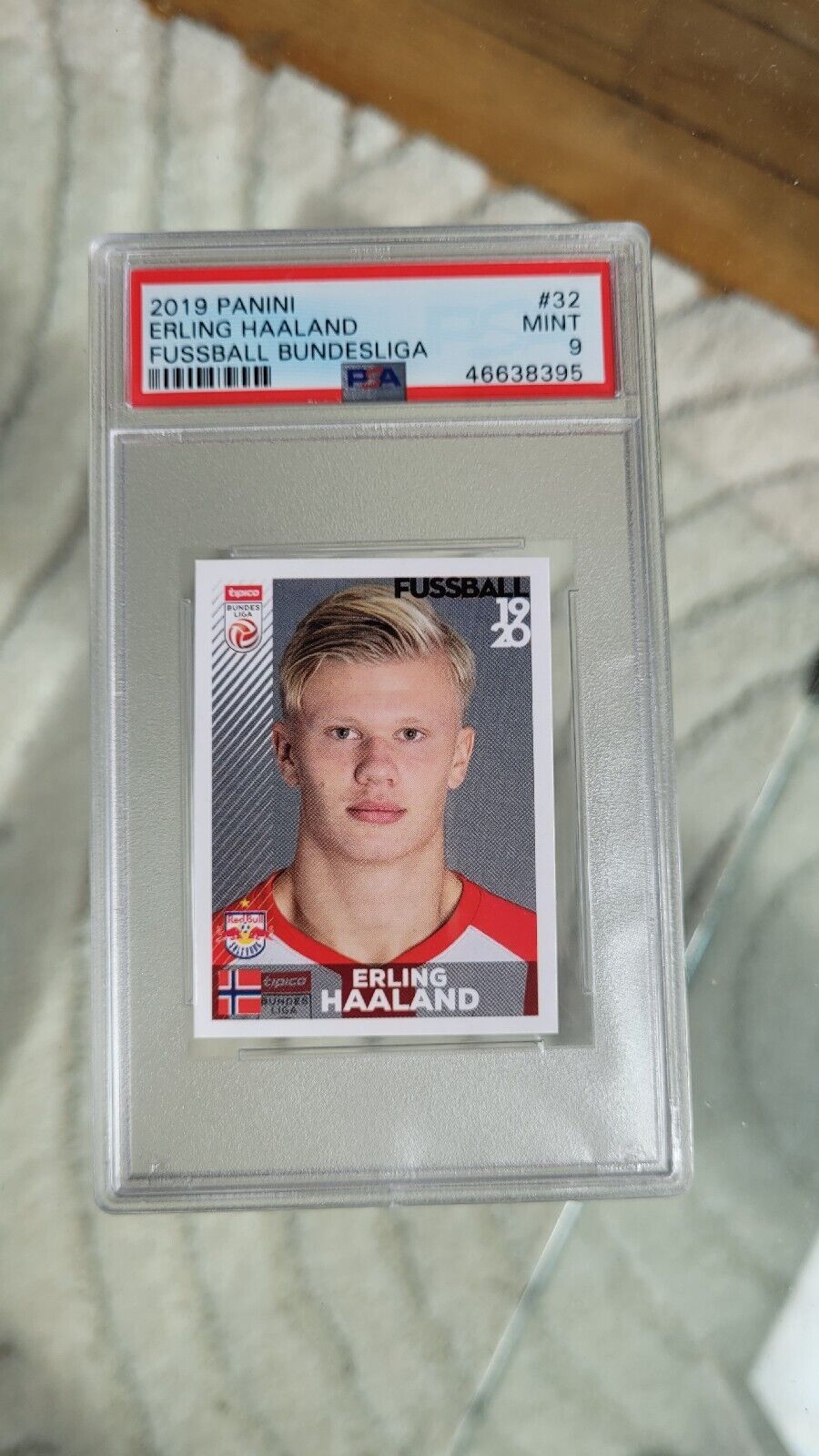 Erling Haaland Panini Rookie Card #32 PSA 9 MINT GREAT INVESTMENT  