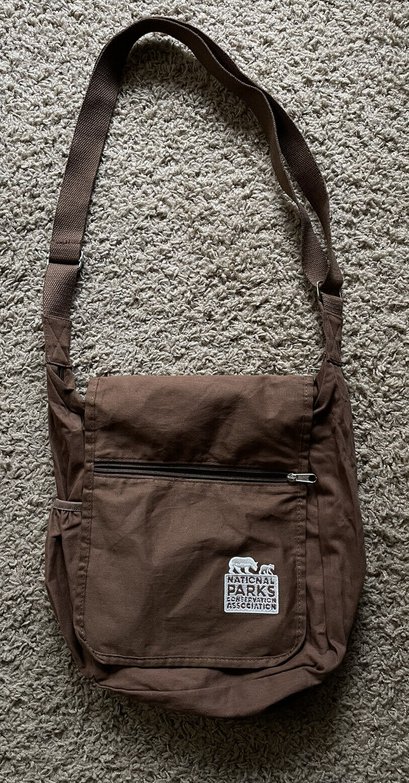 National Parks Conservation Association Brown Shoulder Bag Satchel w/ Zip Pocket