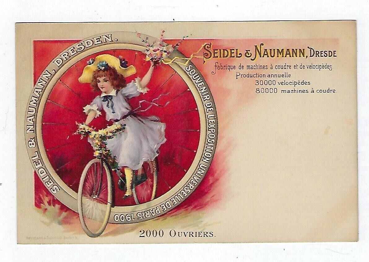 Early 1900\'s Advertising Postcard Seidel & Naumann, Dresde Souvenir De Expo.