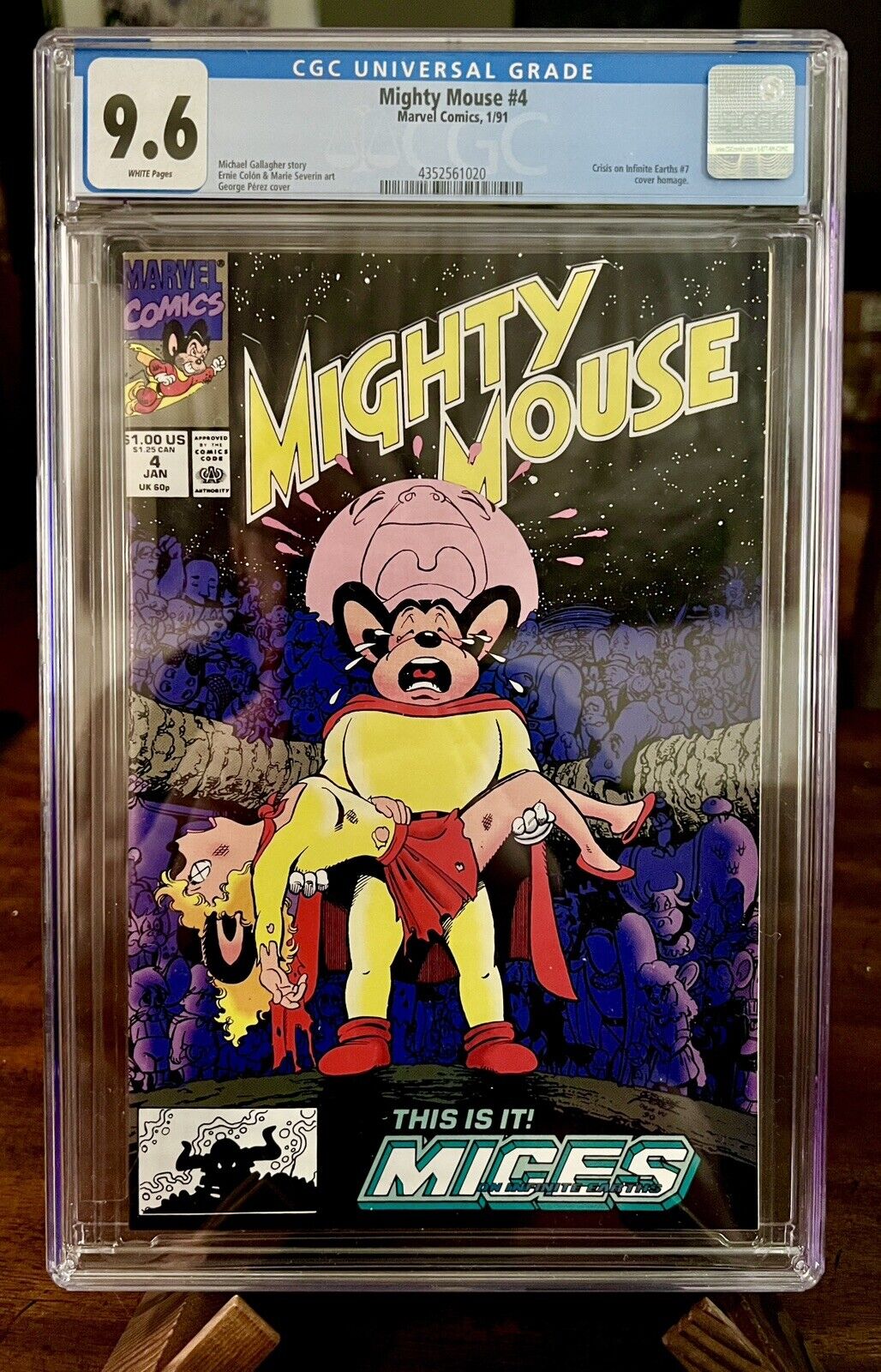 Mighty Mouse #4 - CGC 9.6 - Homage to George Perez's Crisis on Infinite Earths