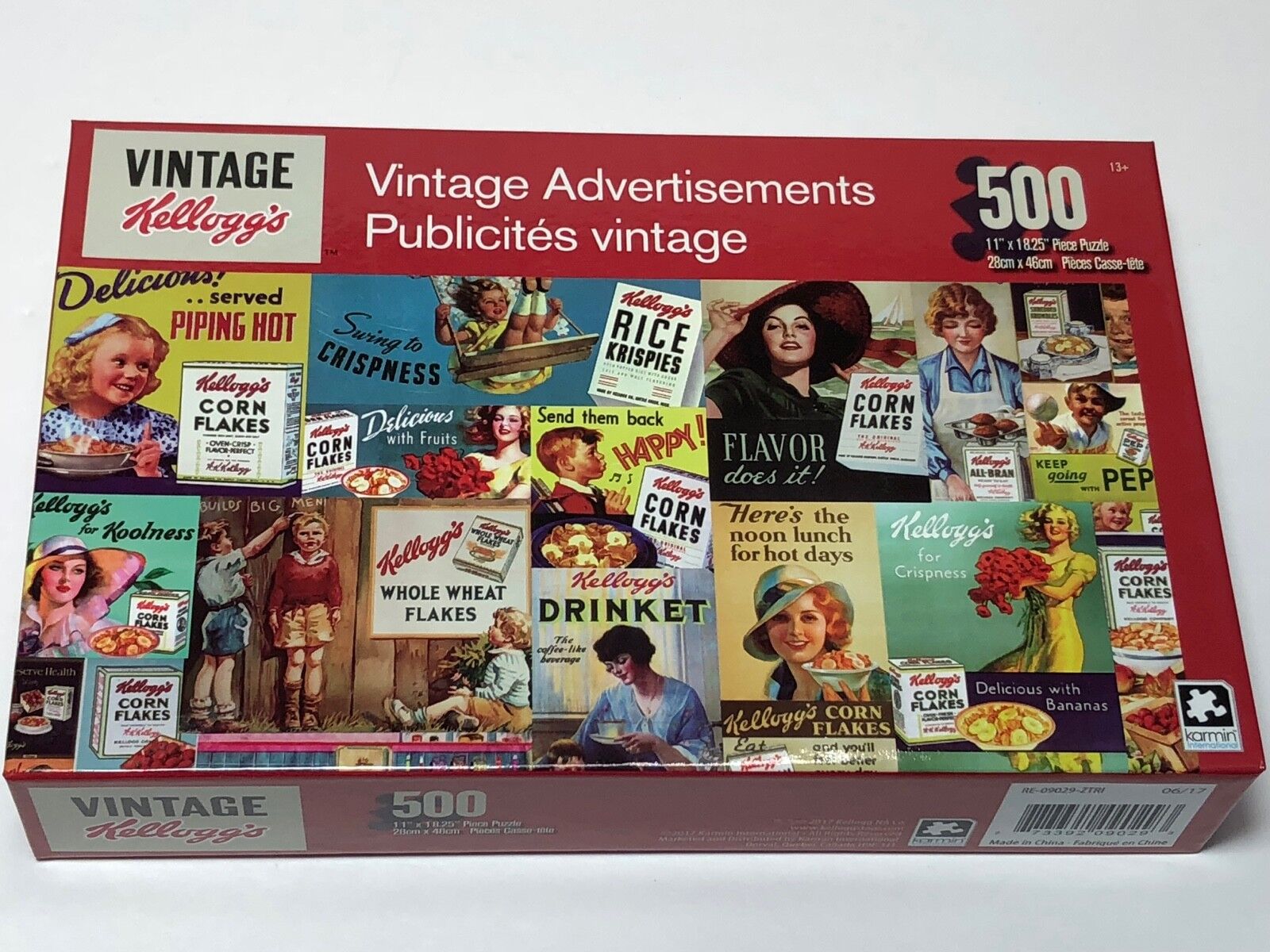 Kellogg's Retro Cereal Boxes & Kelloggs Advertising 500pc Puzzles by Karmin 