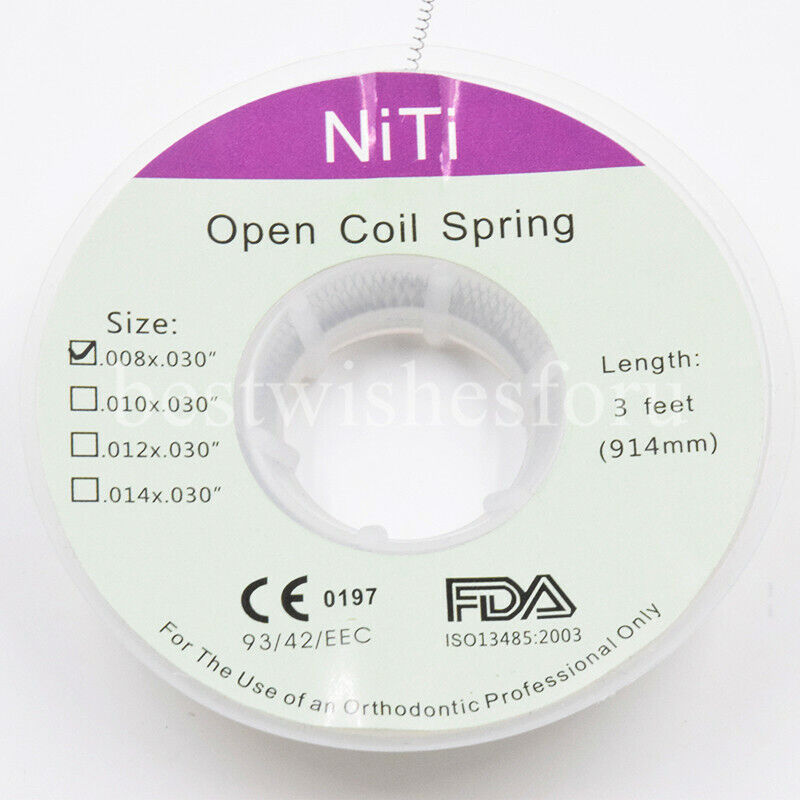 1 Piece/Roll Dental Orthodontic Niti Open Coil Springs 914mm For 4 Sizes Choose