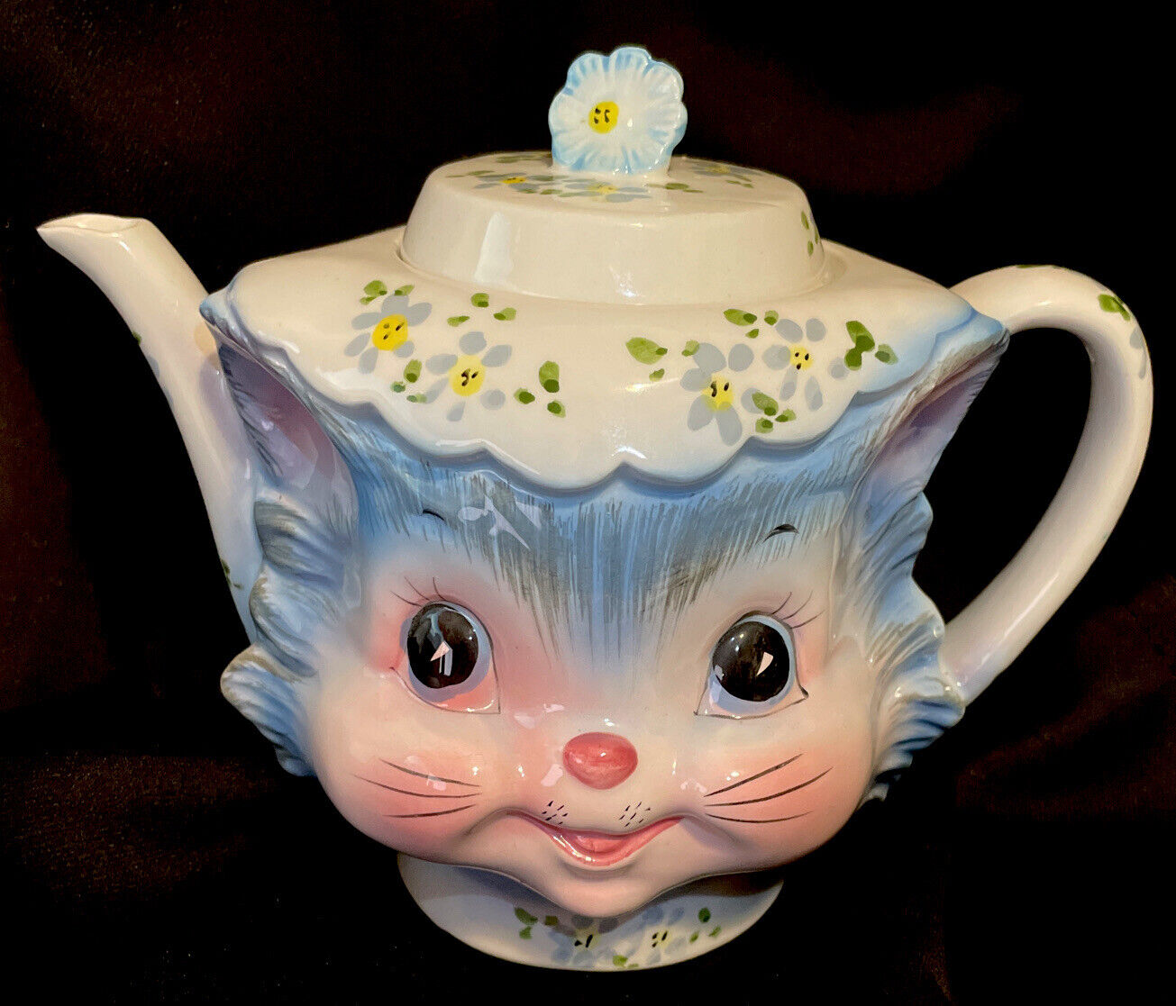Vtg 1950 Lefton Miss Priss Cat #516 - 4 Cup Teapot