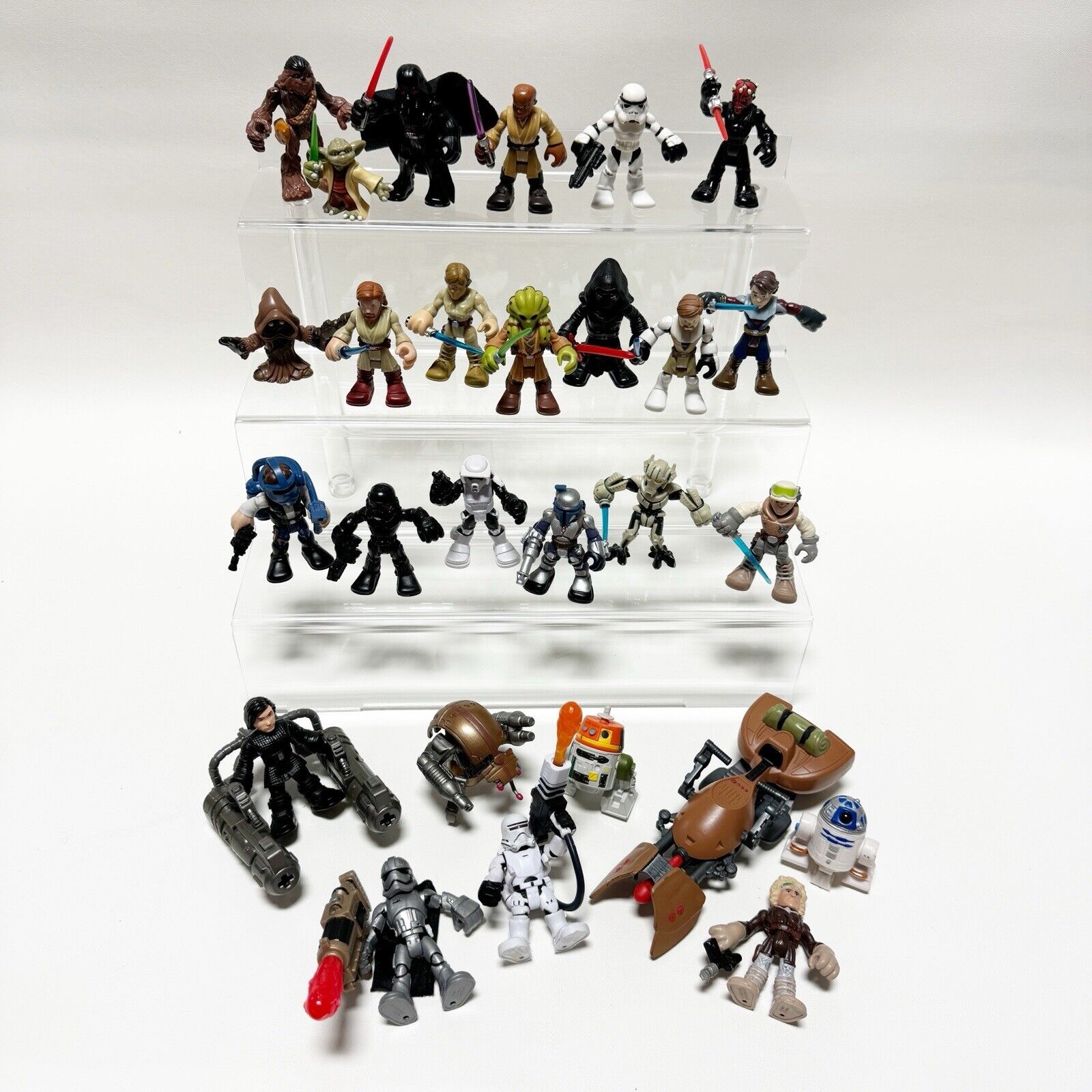 Lot of 25+ Star Wars Galactic Heroes Action Figures Play Set - No Duplicates C2