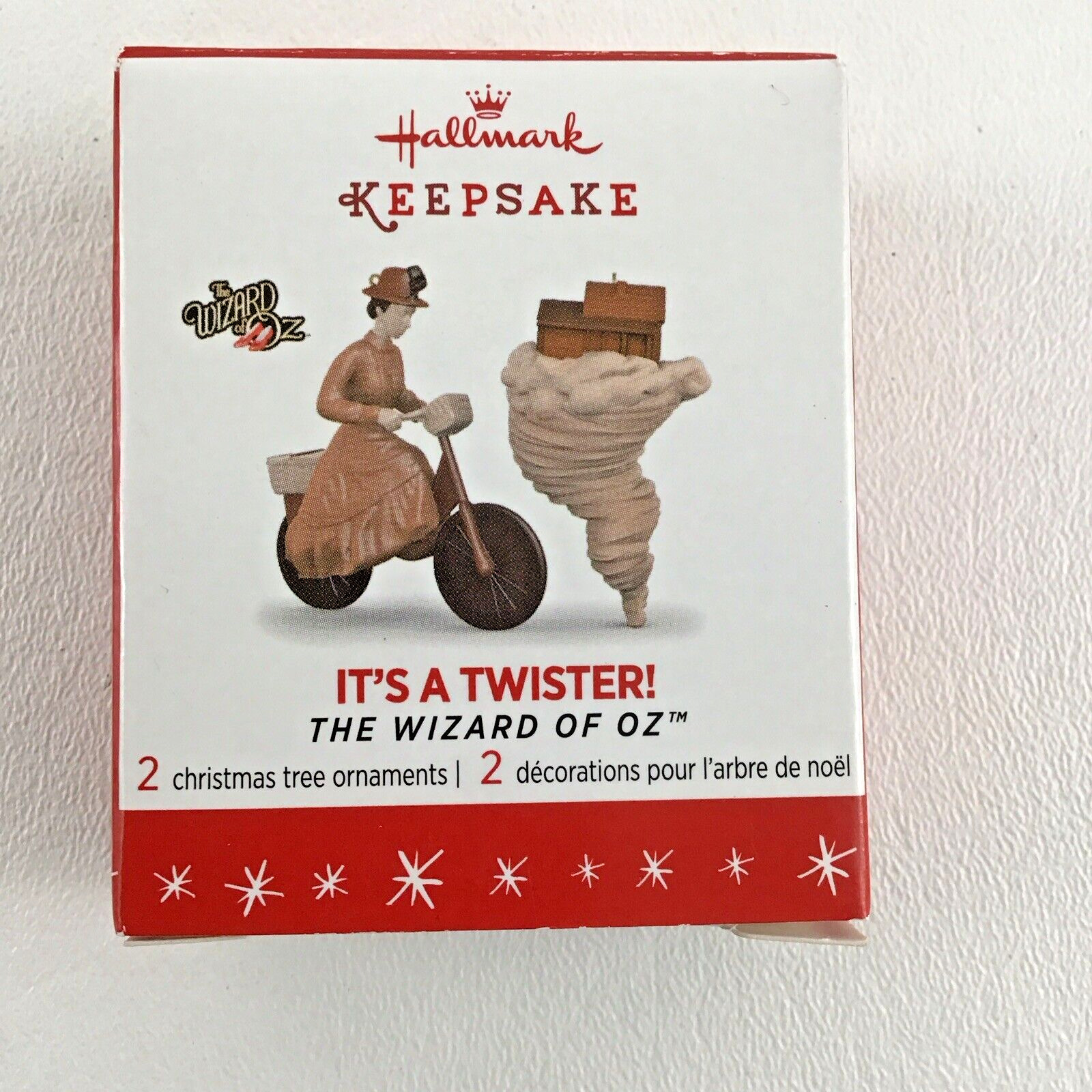 Hallmark Keepsake Miniature Christmas Ornament Wizard Oz It's A Twister Set 2016