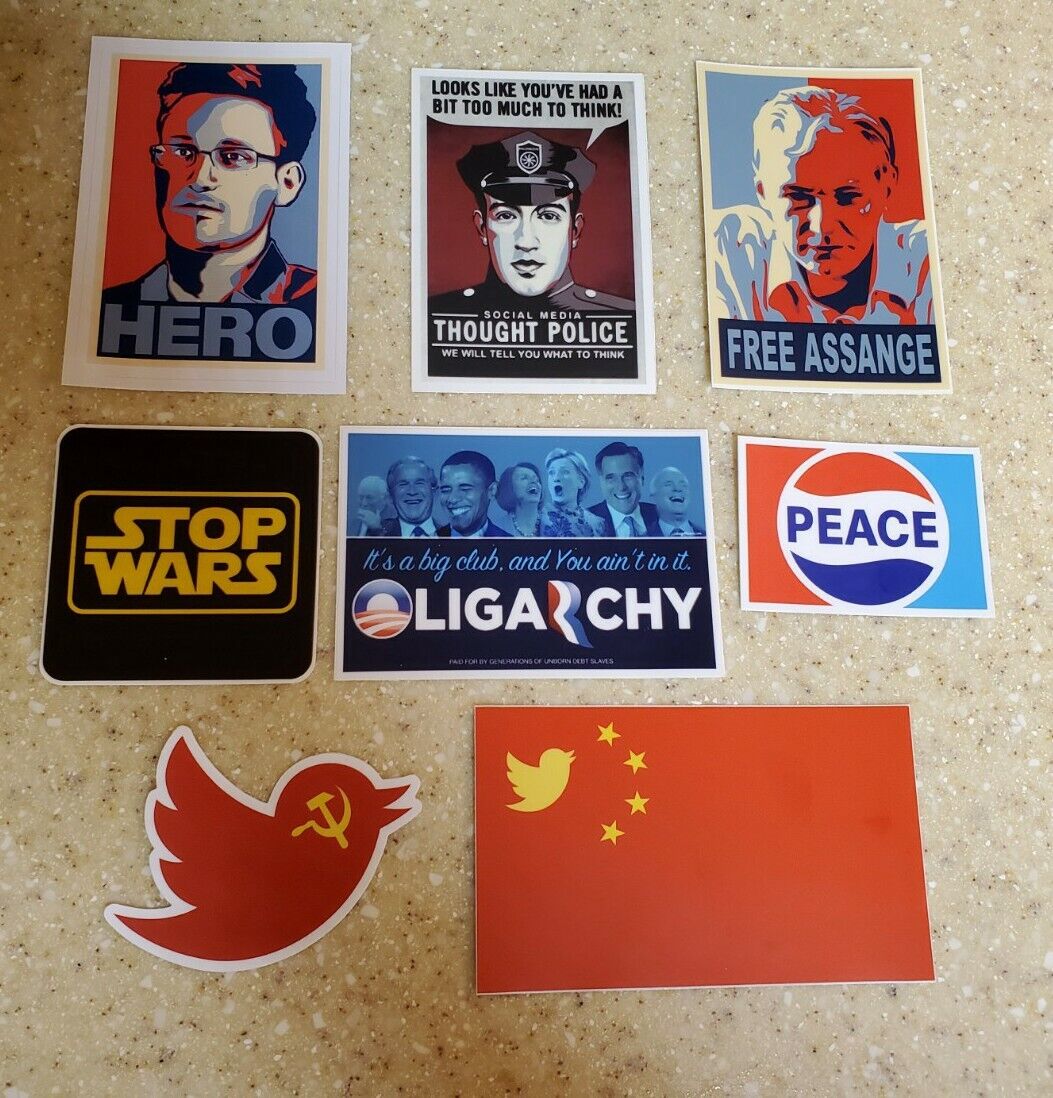 Jimmy Dore Inspired Sticker Lot of 8 oligarchy Anti War Censorship tyranny PEACE