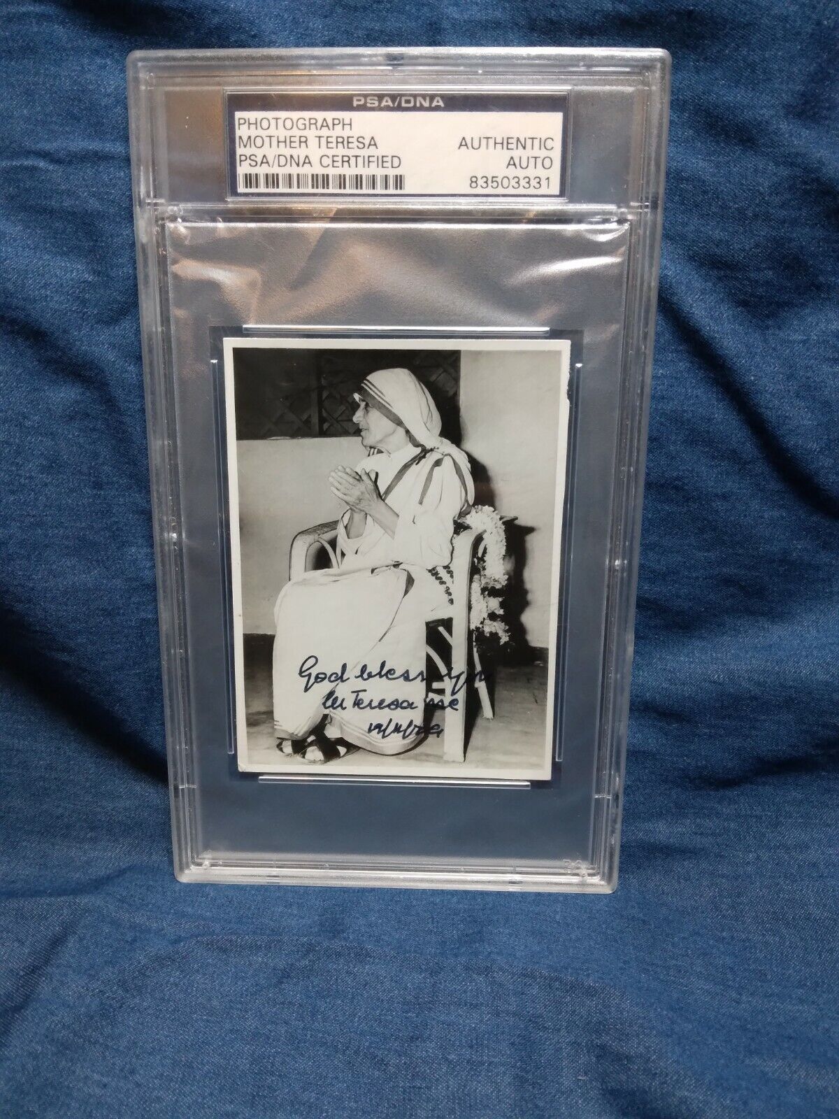Saint Mother Teresa Signed Photograph PSA/DNA